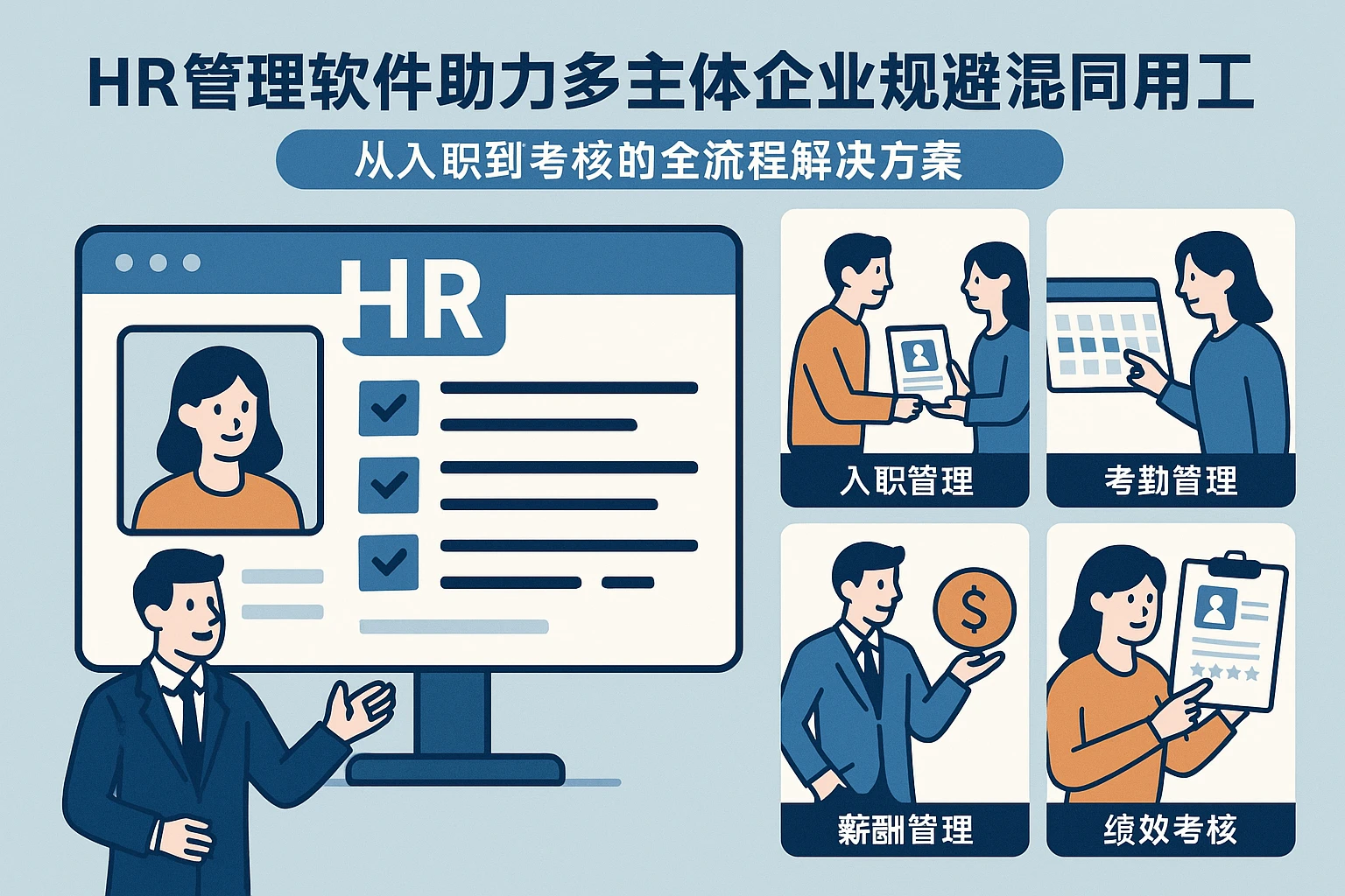 HR管理软件助力多主体企业规避混同用工风险：从入职到考核的全流程解决方案