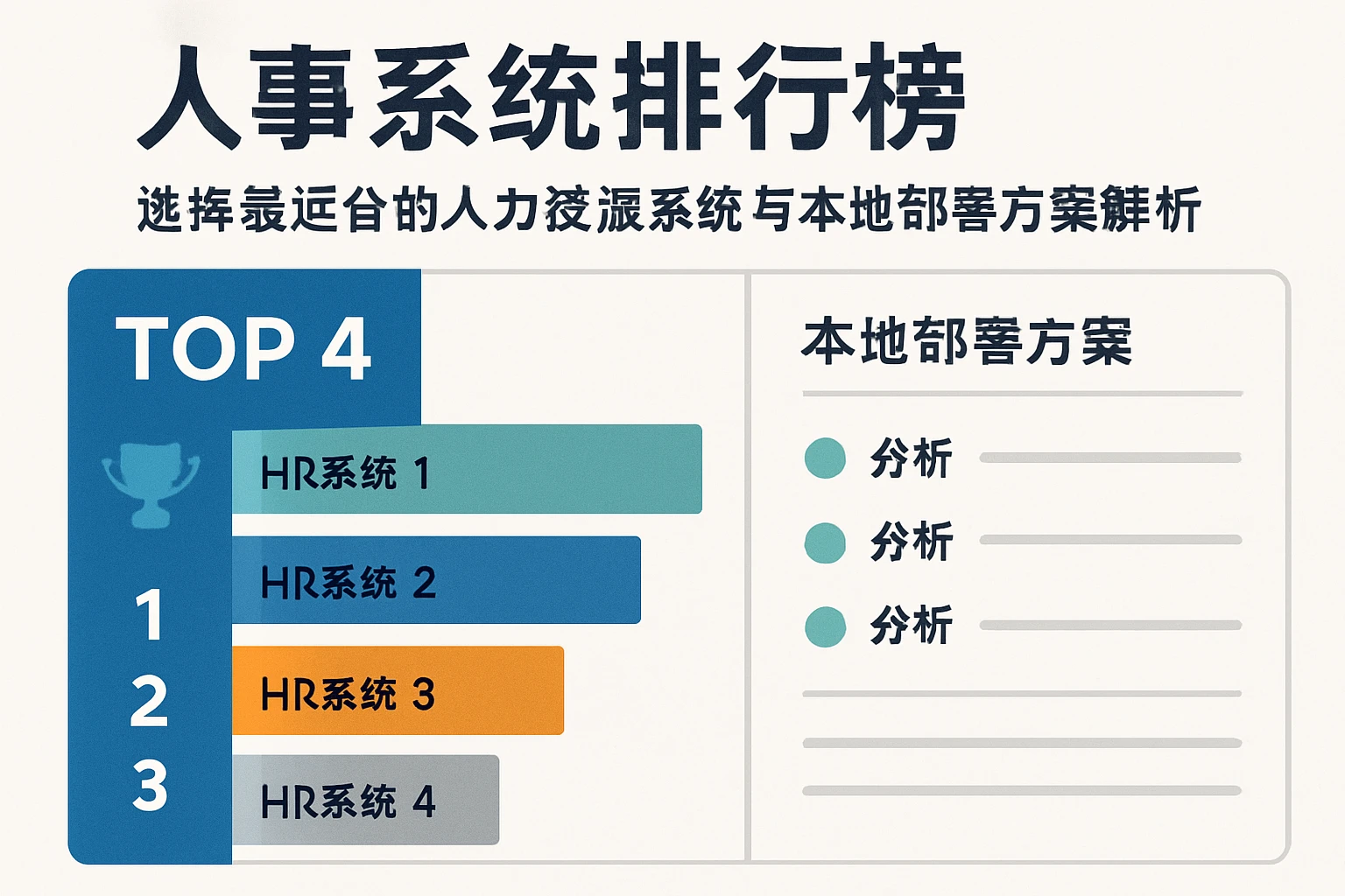 人事系统排行榜:选择最适合的人力资源系统与本地部署方案解析