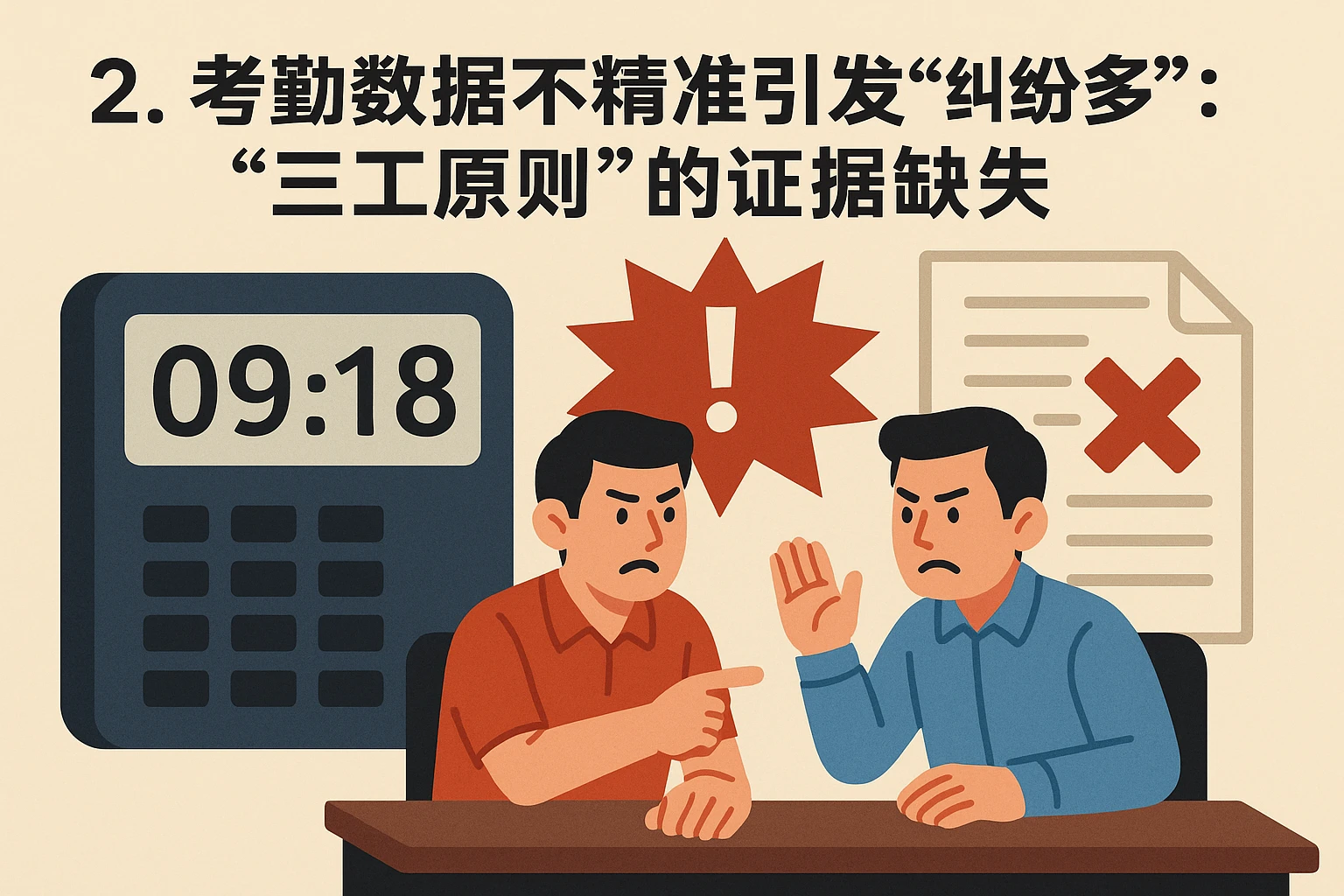 2. 考勤数据不精准引发