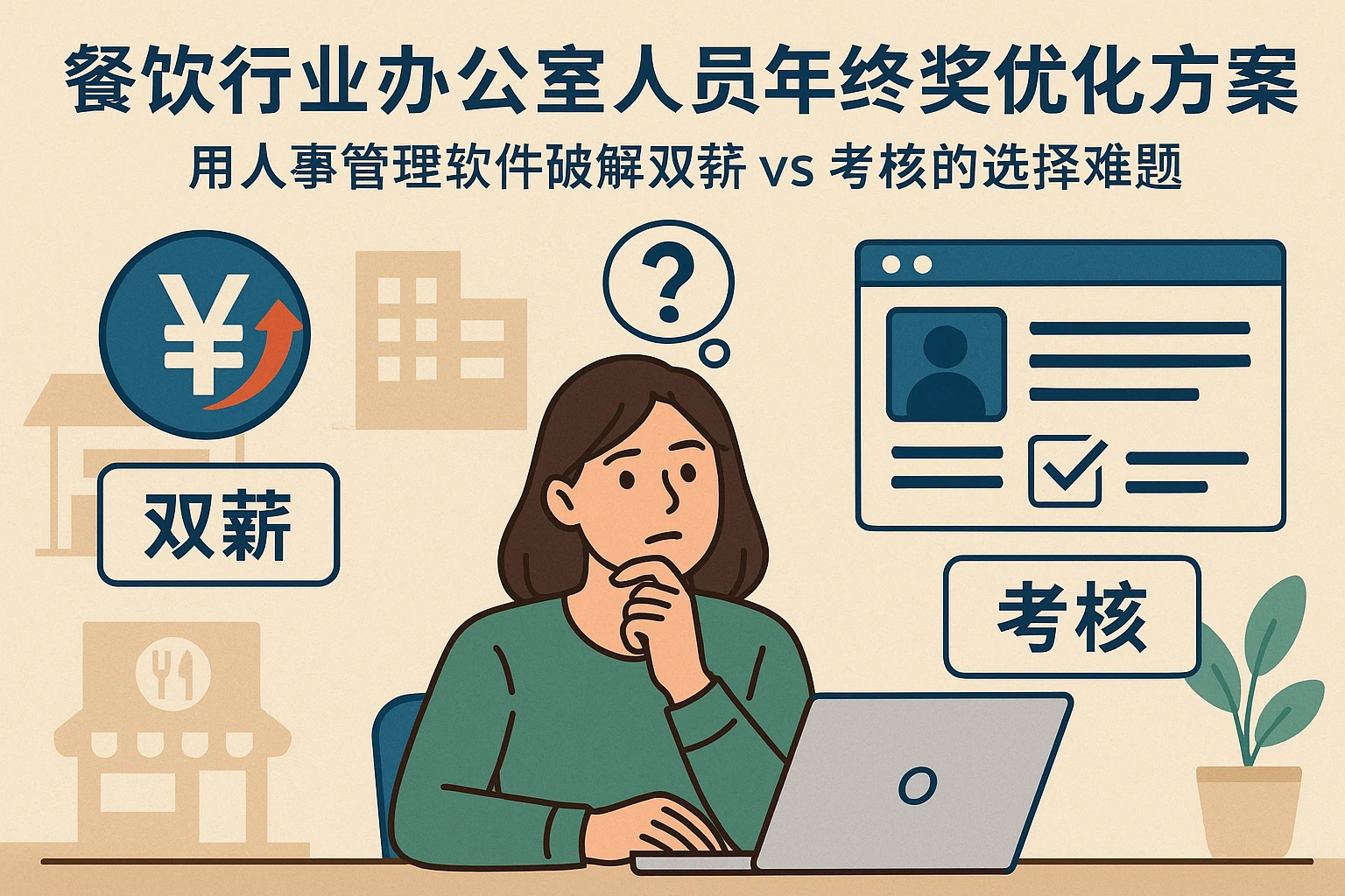 餐饮行业办公室人员年终奖优化方案：用人事管理软件破解双薪vs考核的选择难题
