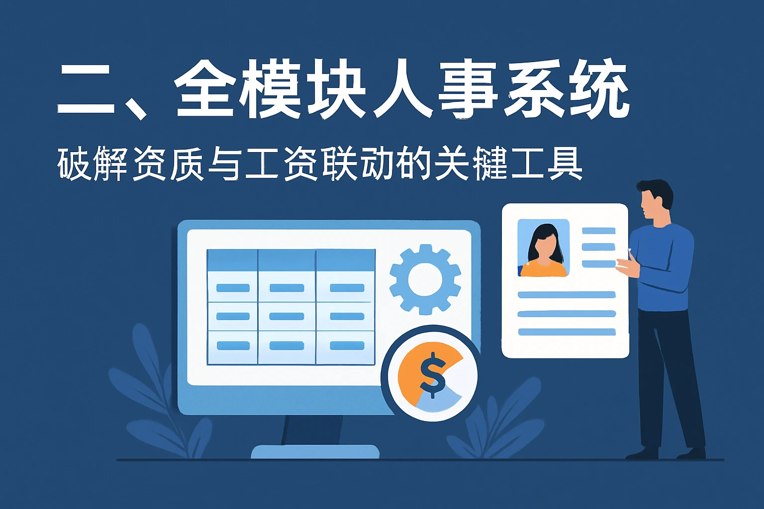 二、全模块人事系统：破解资质与工资联动的关键工具