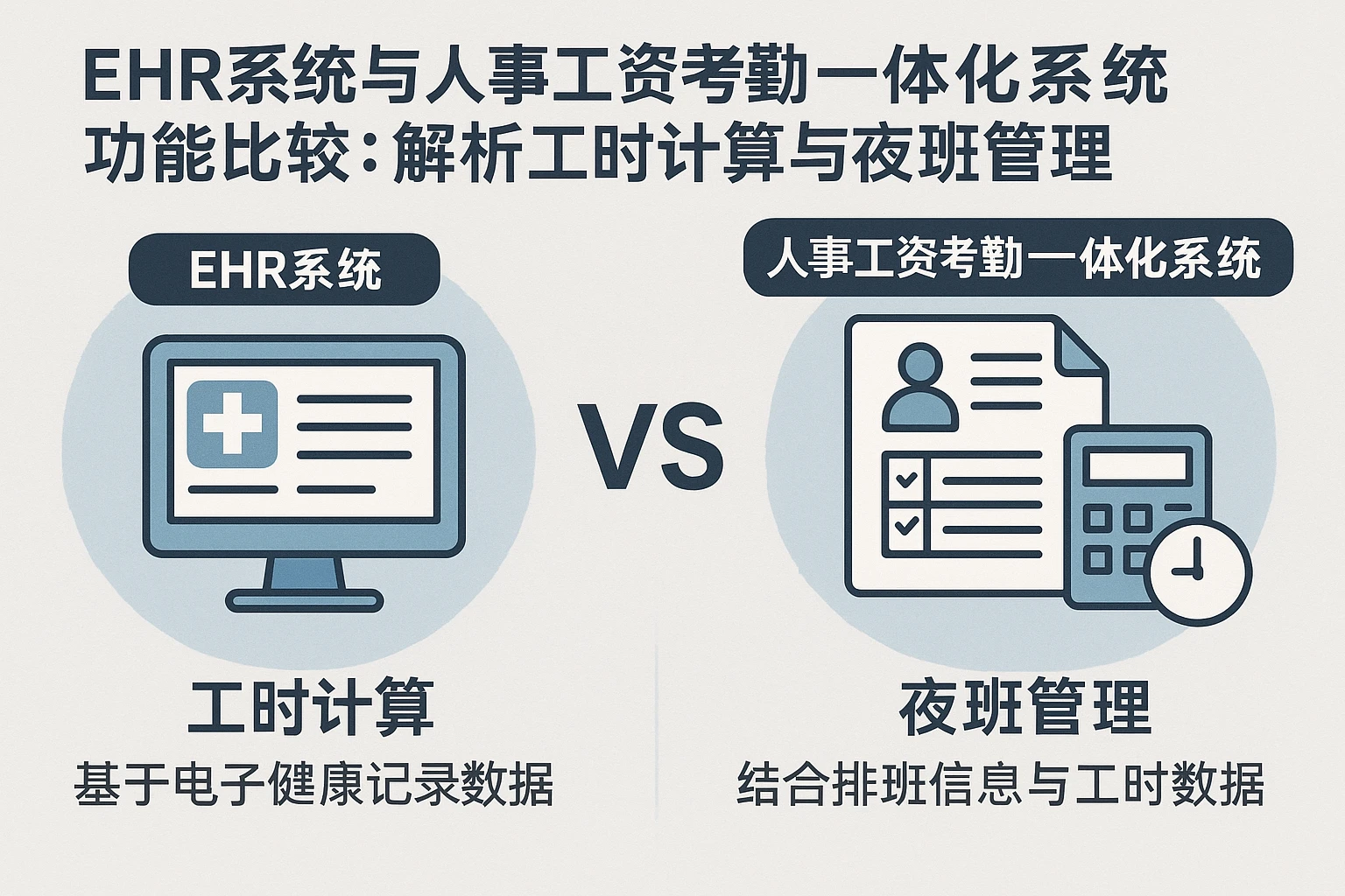 EHR系统与人事工资考勤一体化系统功能比较：解析工时计算与夜班管理
