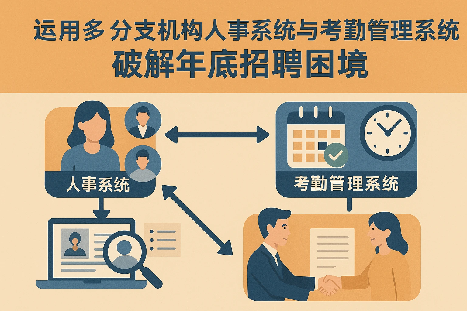 运用多分支机构人事系统与考勤管理系统破解年底招聘困境