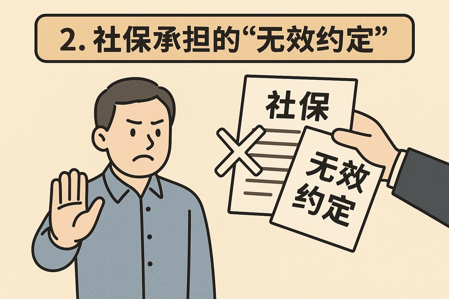 2. 社保承担的“无效约定”
