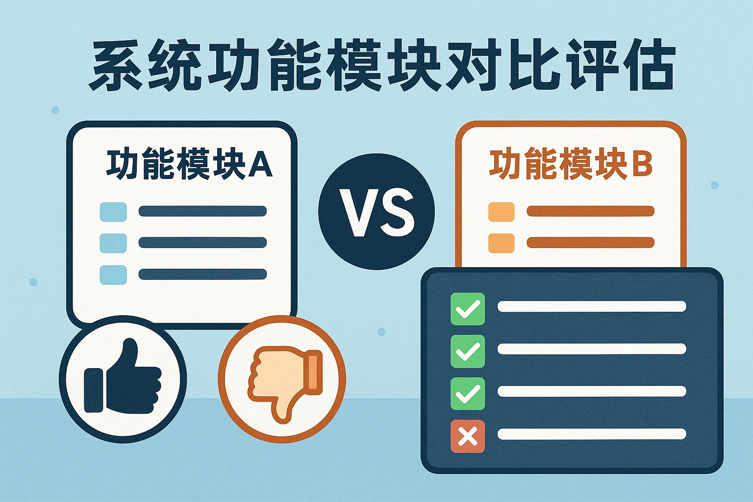 系统功能模块对比评估