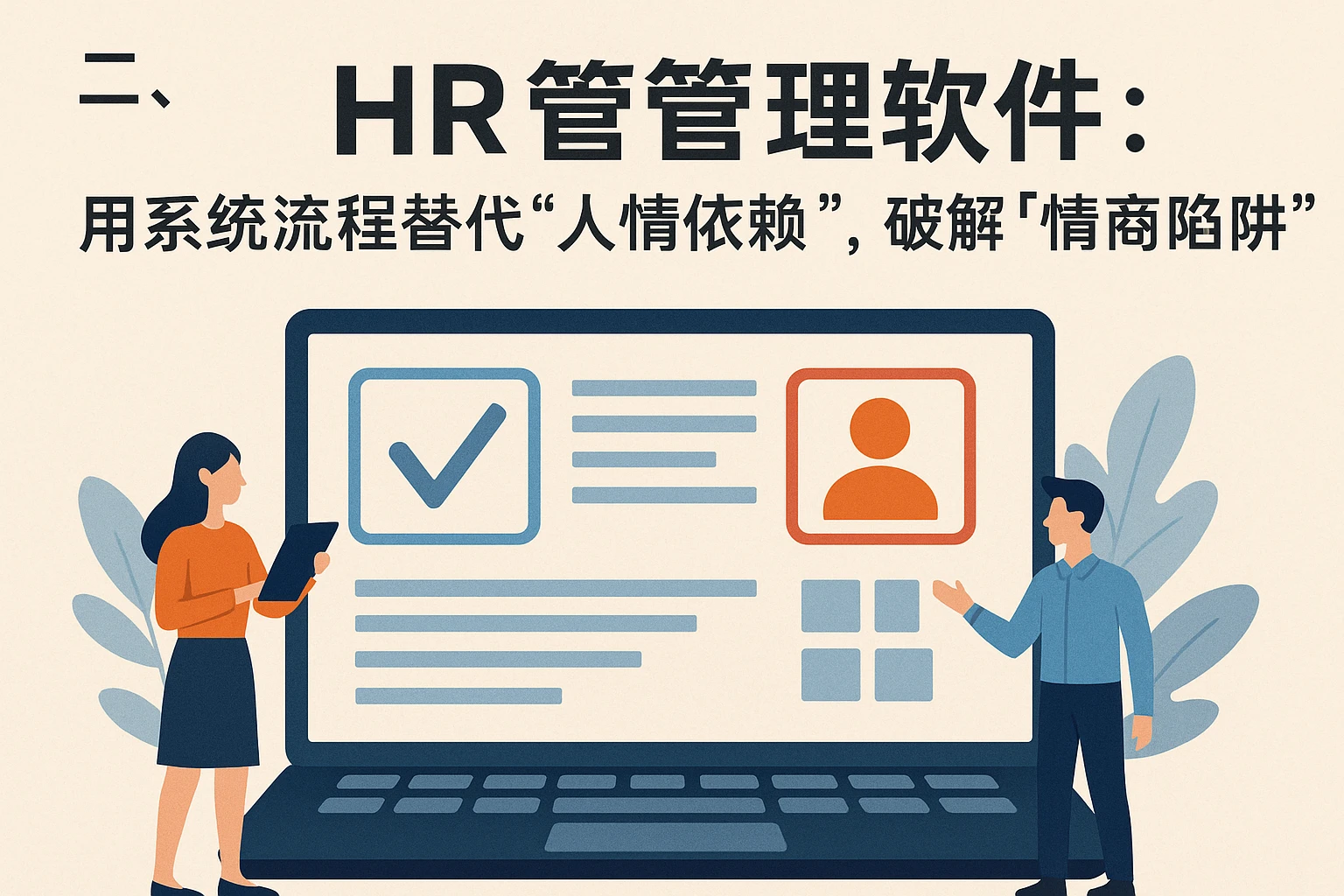 二、HR管理软件：用系统流程替代