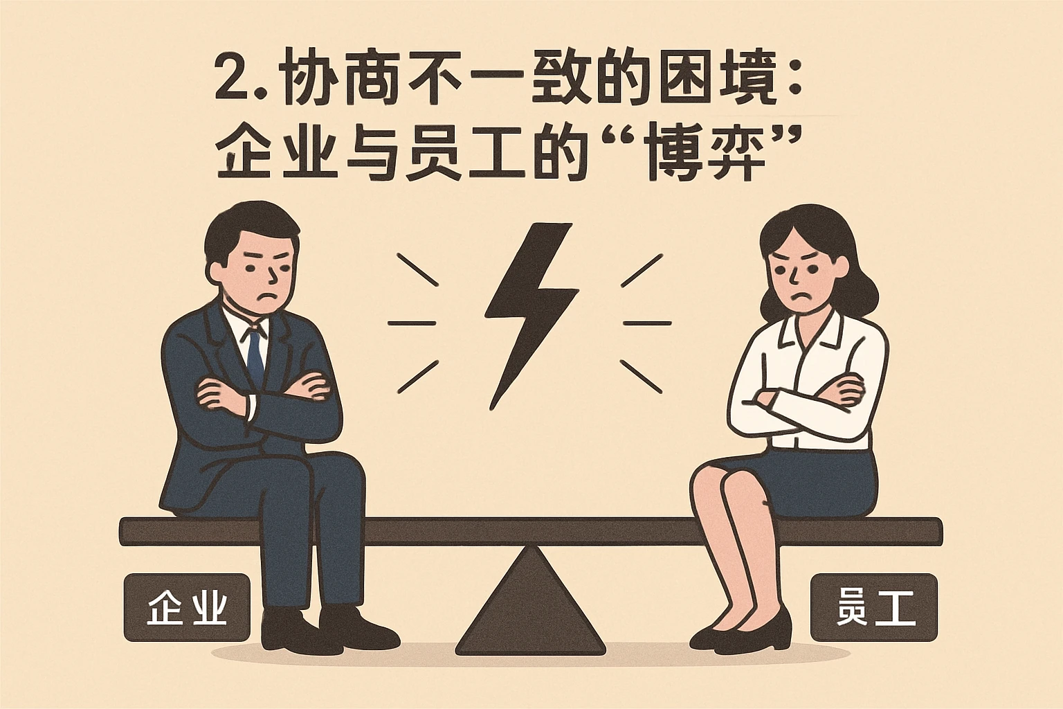 2. 协商不一致的困境：企业与员工的“博弈”