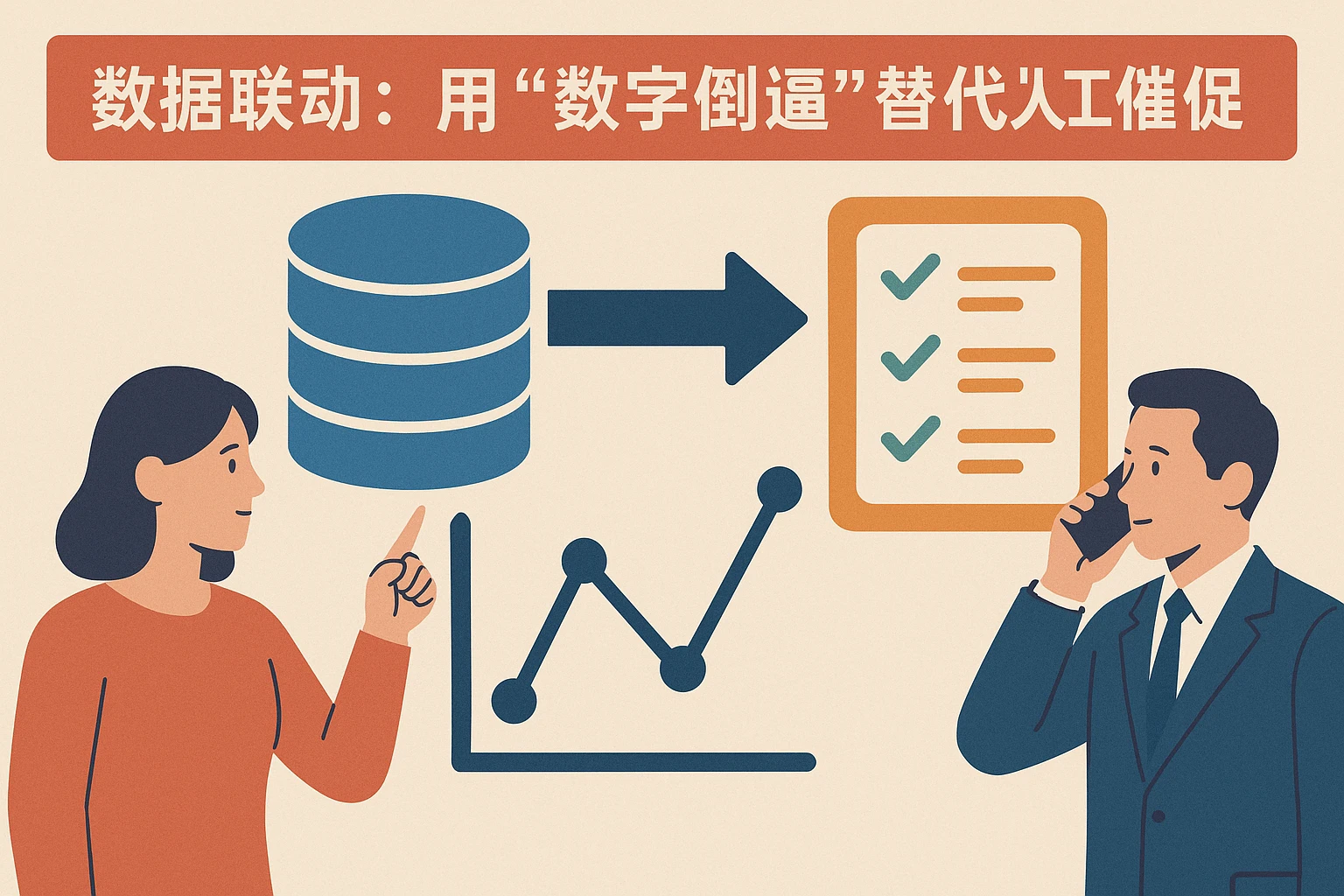 2. 数据联动：用“数字倒逼”替代“人工催促”