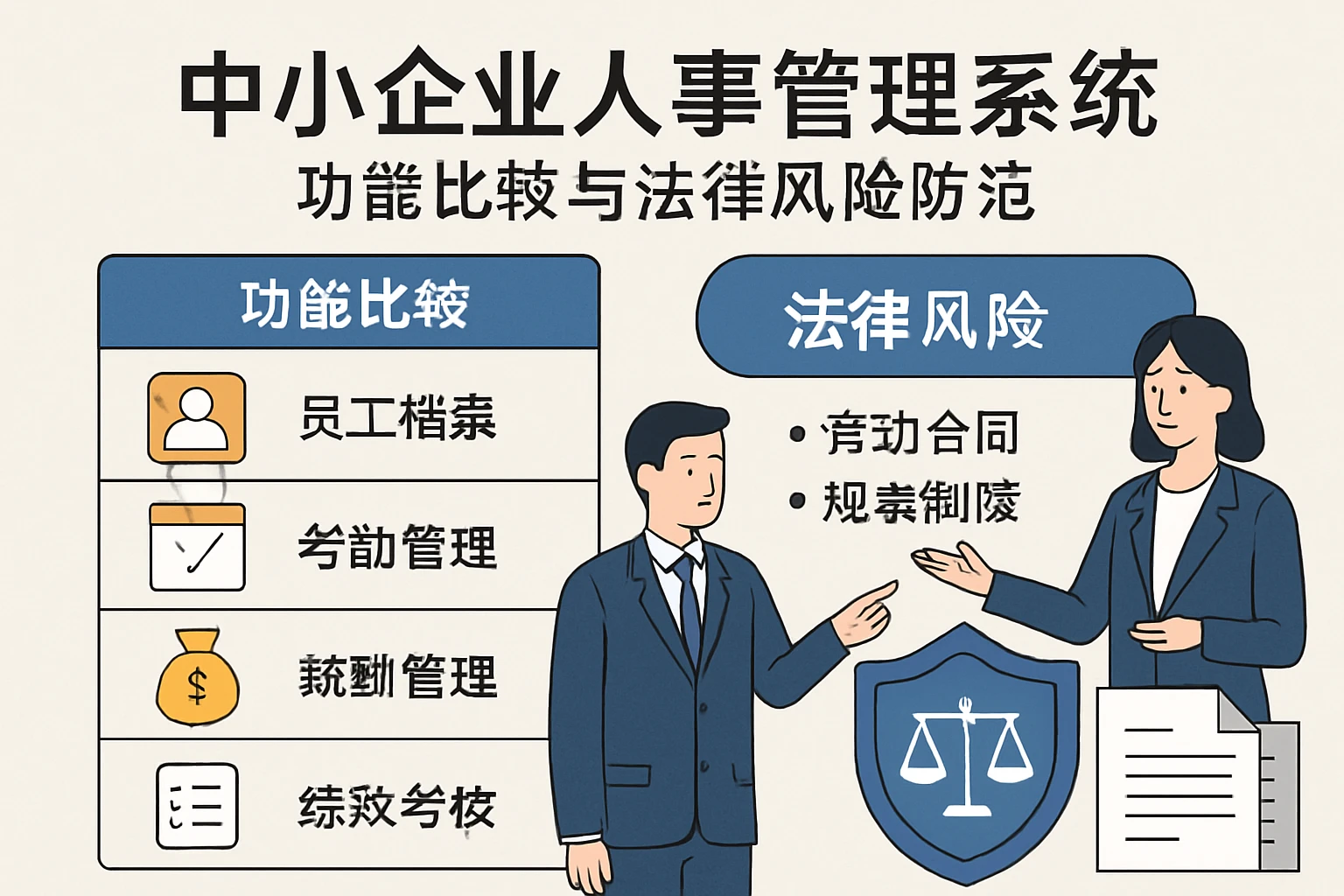 中小企业人事管理系统功能比较与法律风险防范