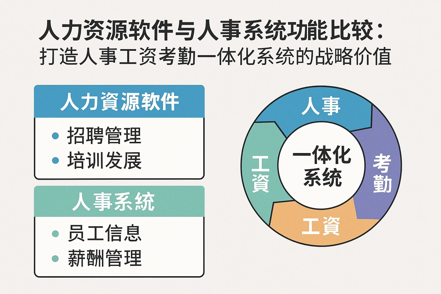 人力资源软件与人事系统功能比较：打造人事工资考勤一体化系统的战略价值
