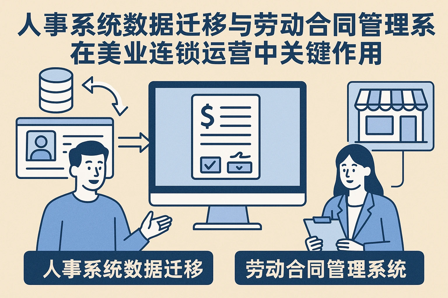 人事系统数据迁移与劳动合同管理系统在美业连锁运营中的关键作用