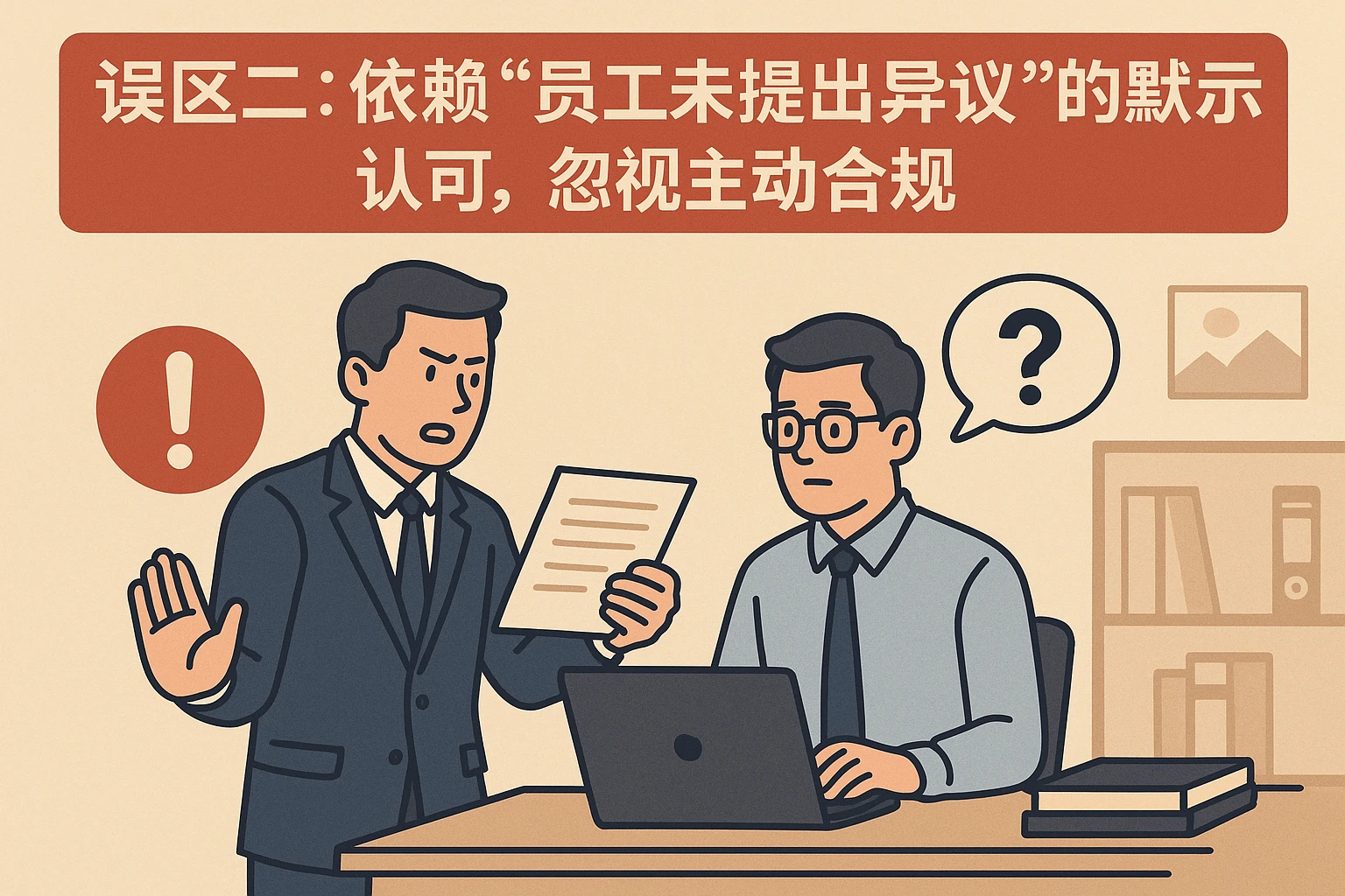 2. 误区二：依赖“员工未提出异议”的默示认可，忽视主动合规