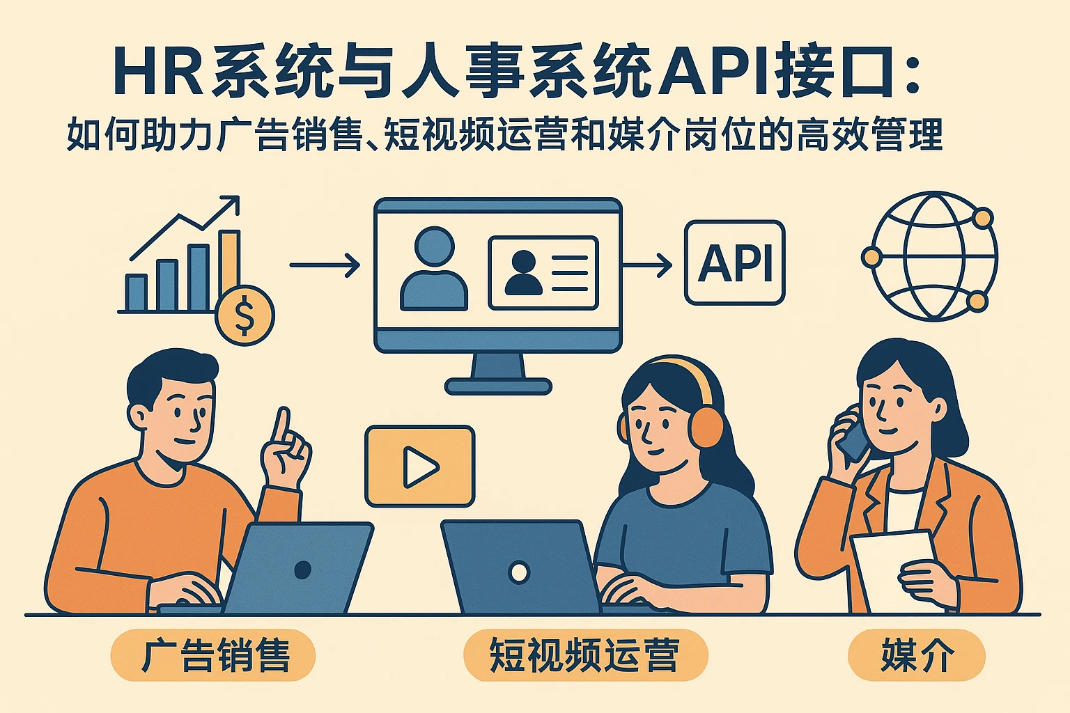HR系统与人事系统API接口：如何助力广告销售、短视频运营和媒介岗位的高效管理