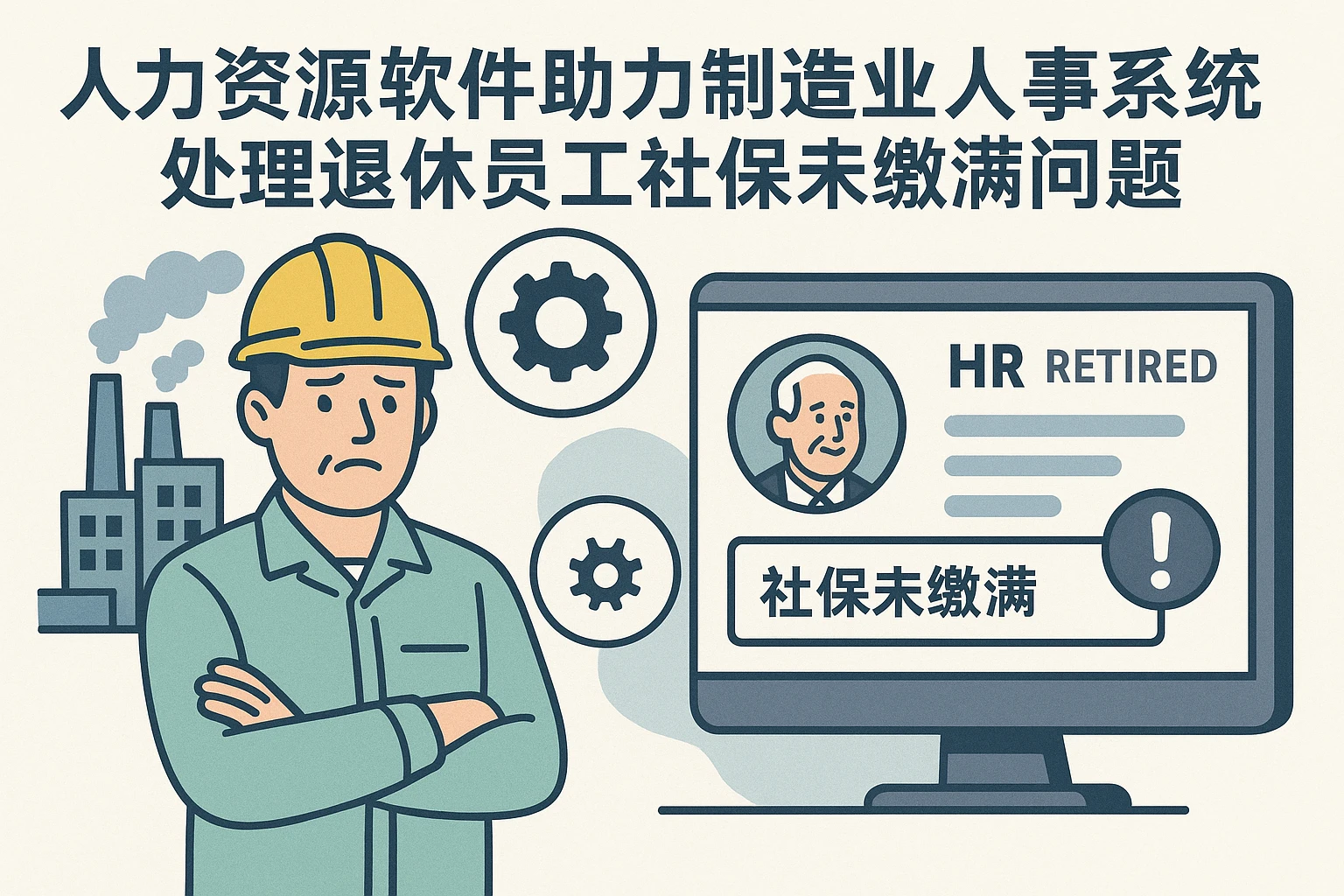 人力资源软件助力制造业人事系统处理退休员工社保未缴满问题