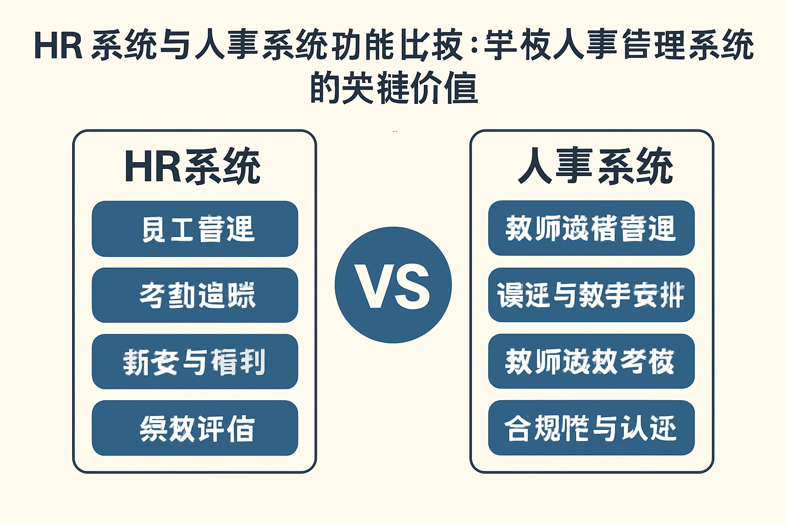 HR系统与人事系统功能比较：学校人事管理系统的关键价值