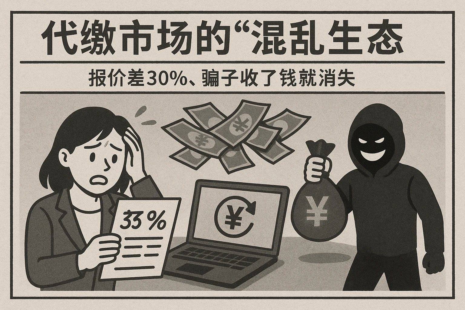 2. 代缴市场的“混乱生态”：报价差30%、骗子收了钱就消失
