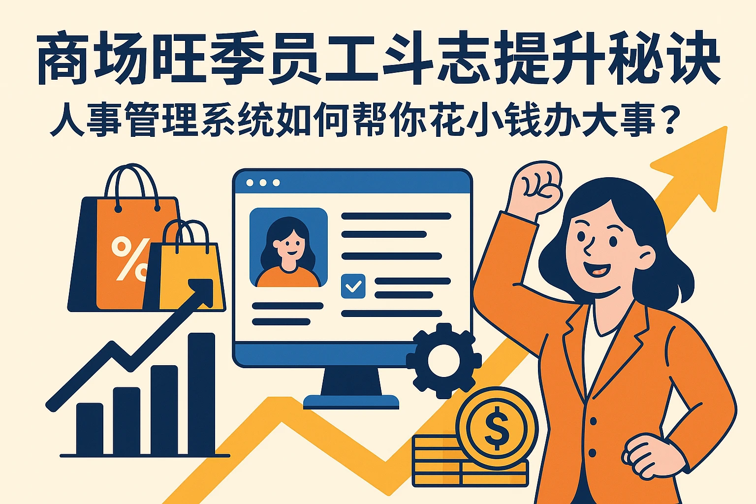 商场旺季员工斗志提升秘诀：人事管理系统如何帮你花小钱办大事？