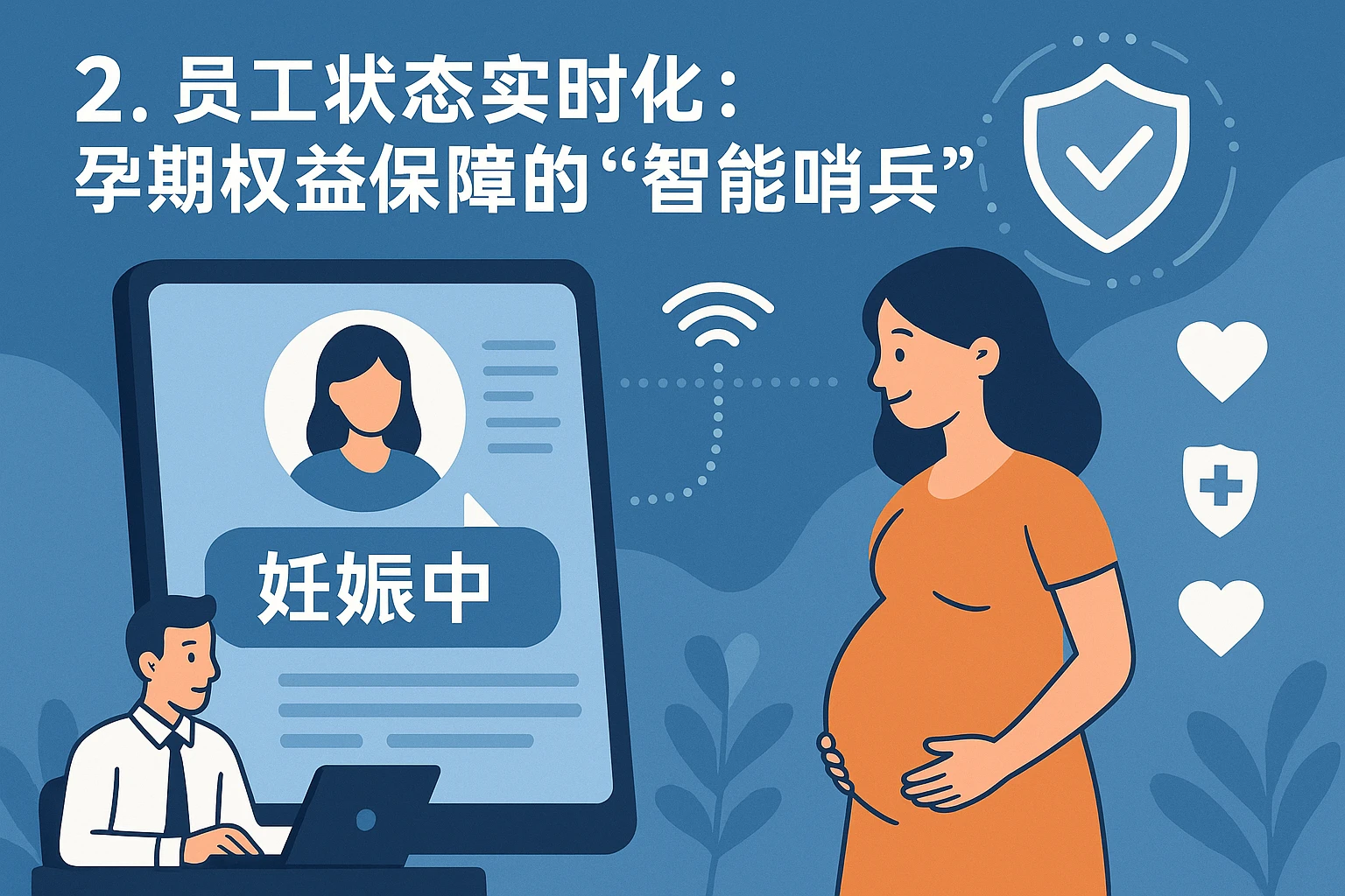 2. 员工状态实时化：孕期权益保障的“智能哨兵”