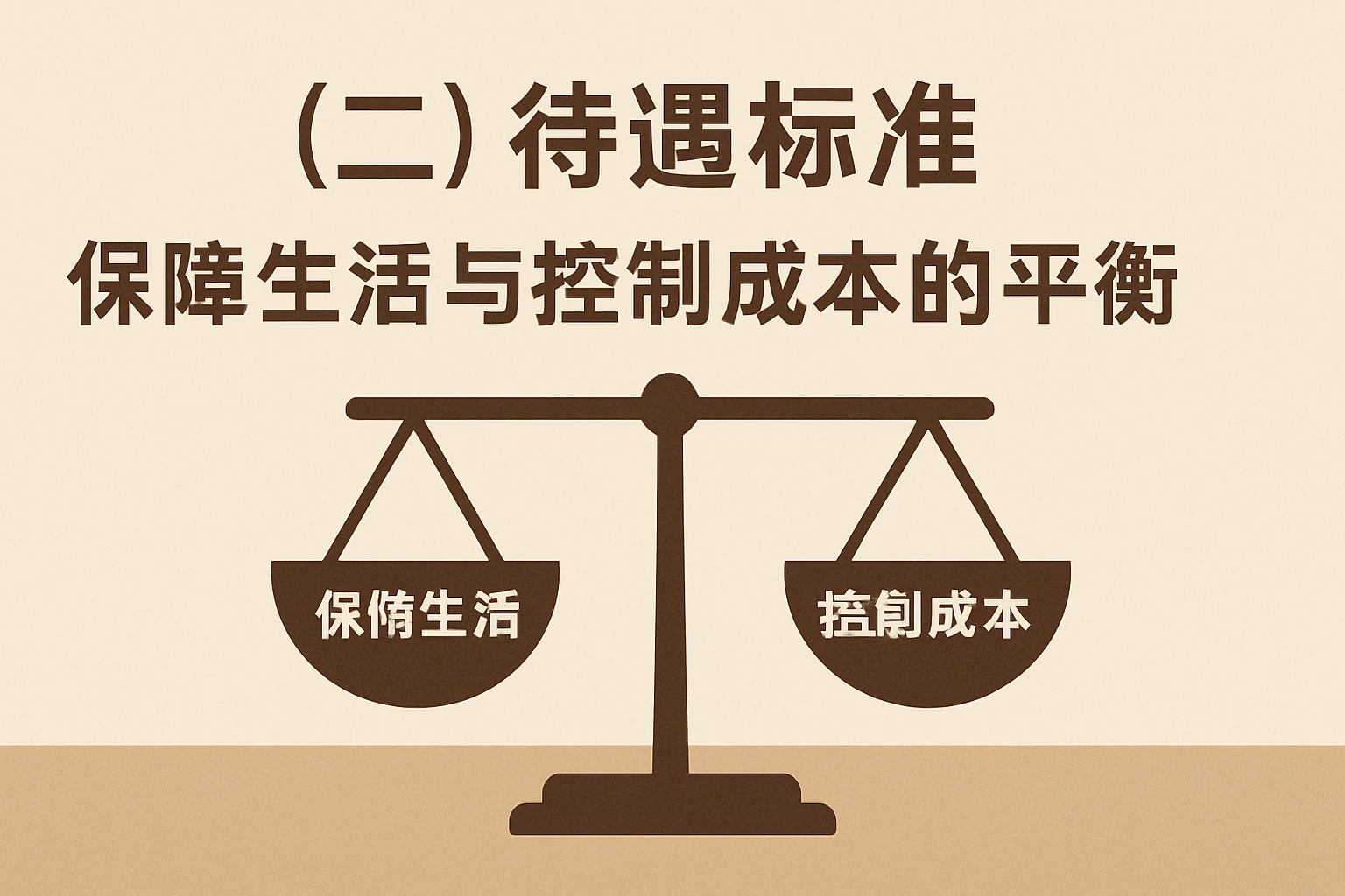 （二）待遇标准：保障生活与控制成本的平衡