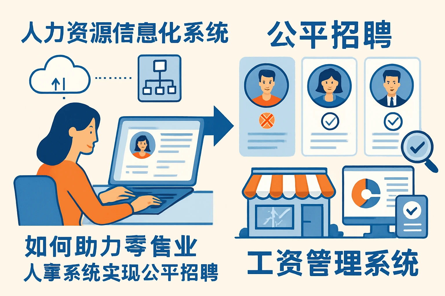 人力资源信息化系统与工资管理系统如何助力零售业人事系统实现公平招聘