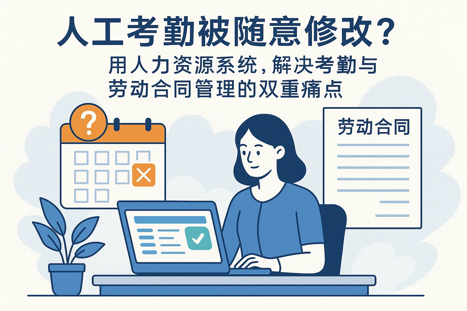 人工考勤被随意修改？用人力资源系统，解决考勤与劳动合同管理的双重痛点