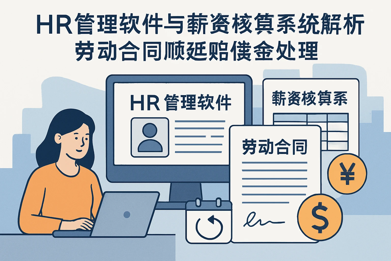 HR管理软件与薪资核算系统解析劳动合同顺延赔偿金处理
