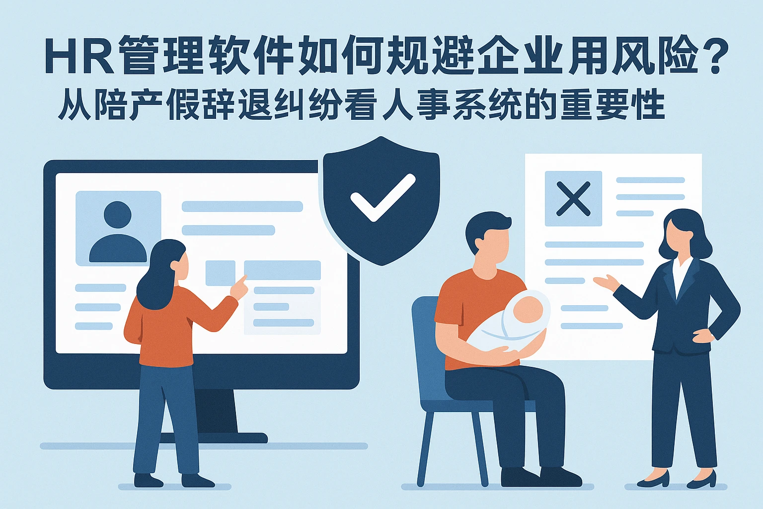 HR管理软件如何规避企业用工风险?从陪产假辞退纠纷看人事系统的重要性