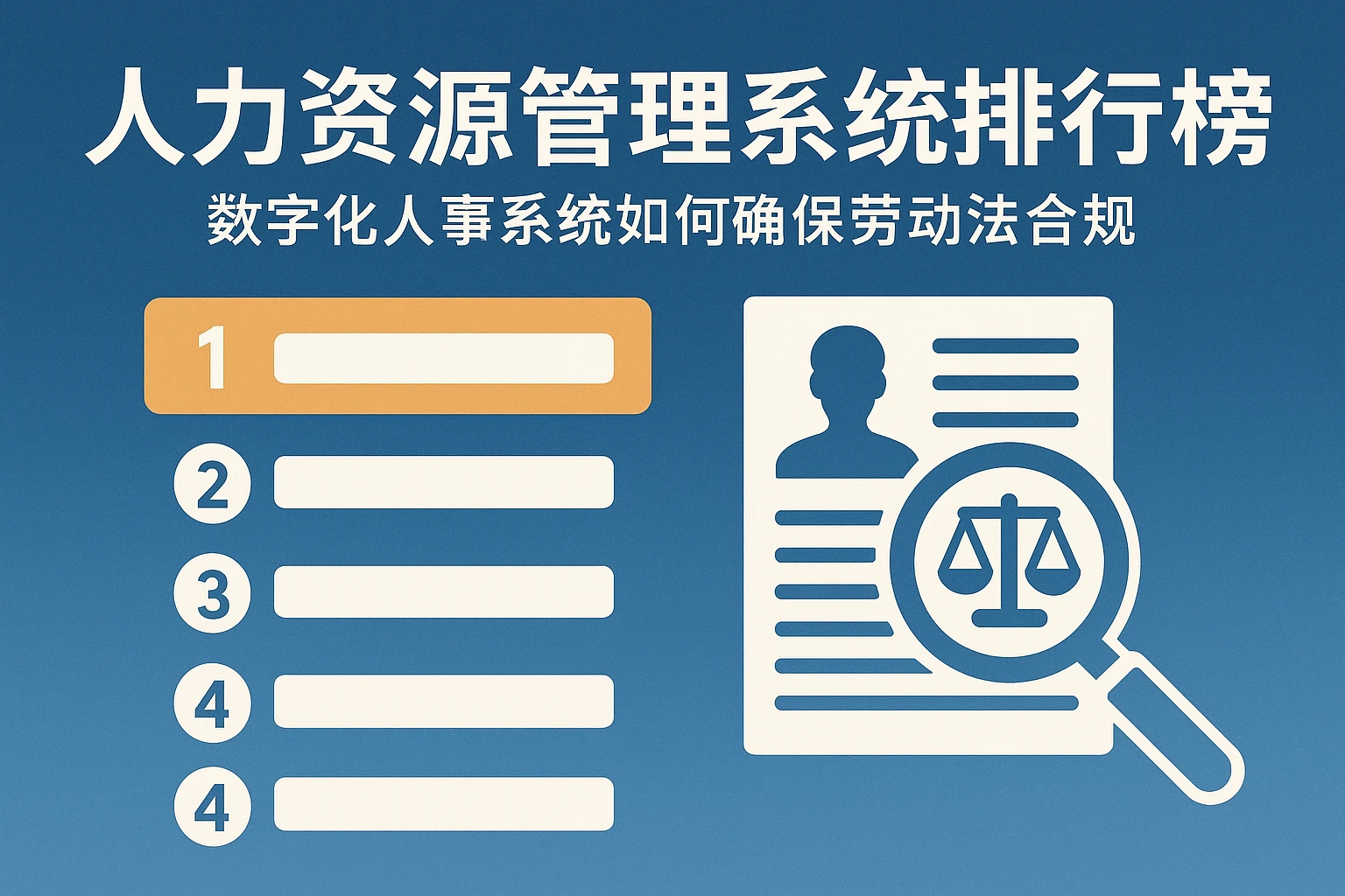 人力资源管理系统排行榜:数字化人事系统如何确保劳动法合规
