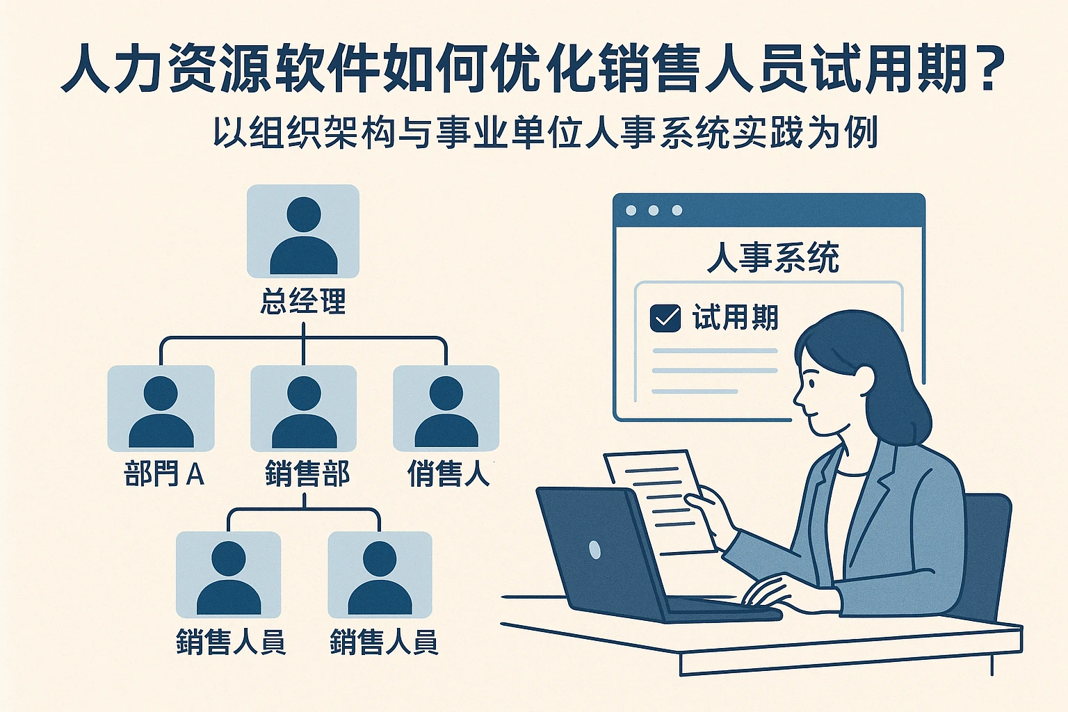 人力资源软件如何优化销售人员试用期管理？以组织架构与事业单位人事系统实践为例