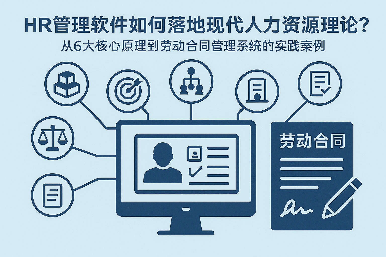 HR管理软件如何落地现代人力资源理论?从6大核心原理到劳动合同管理系统的实践案例