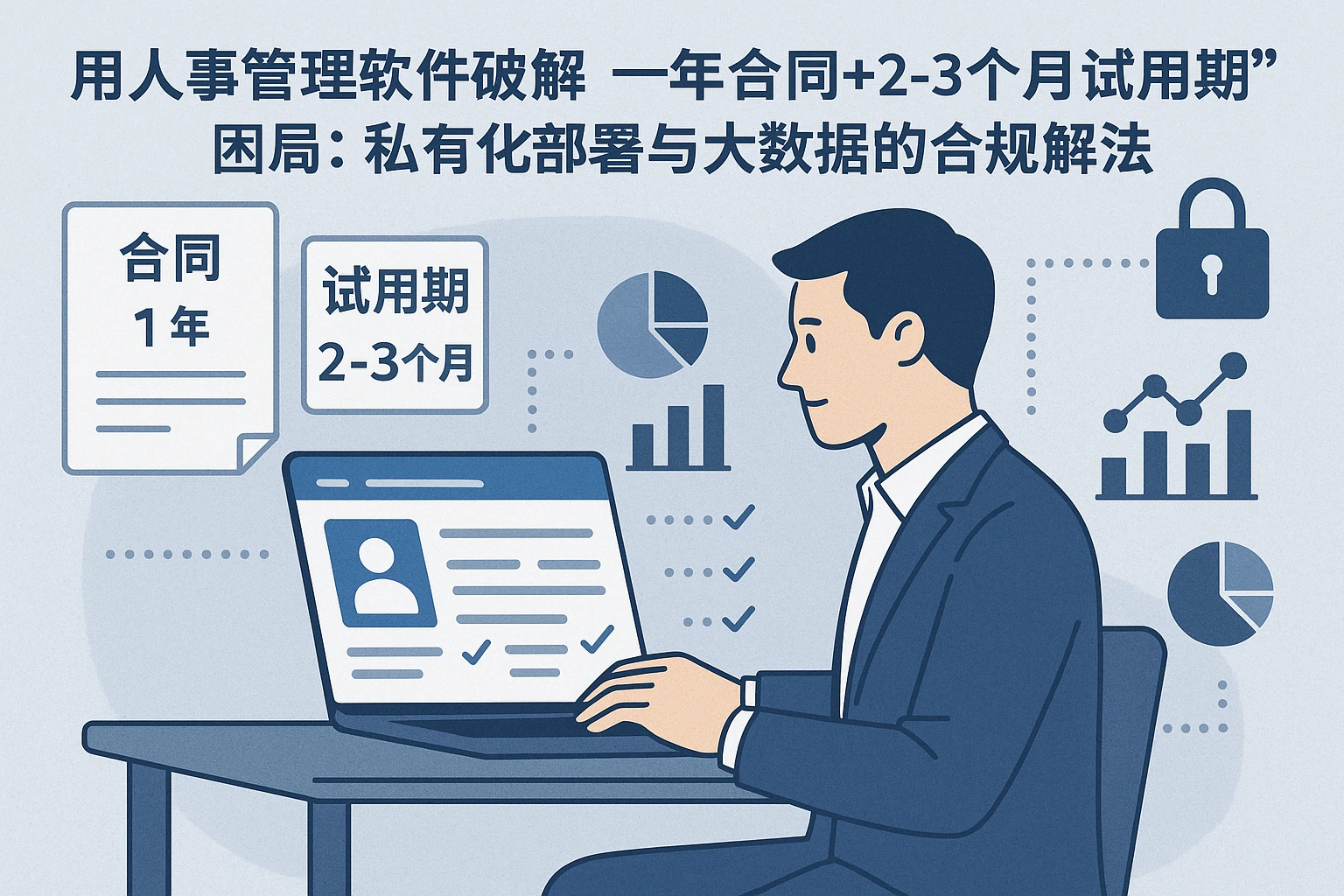 用人事管理软件破解“一年合同+2-3个月试用期”困局：私有化部署与大数据的合规解法