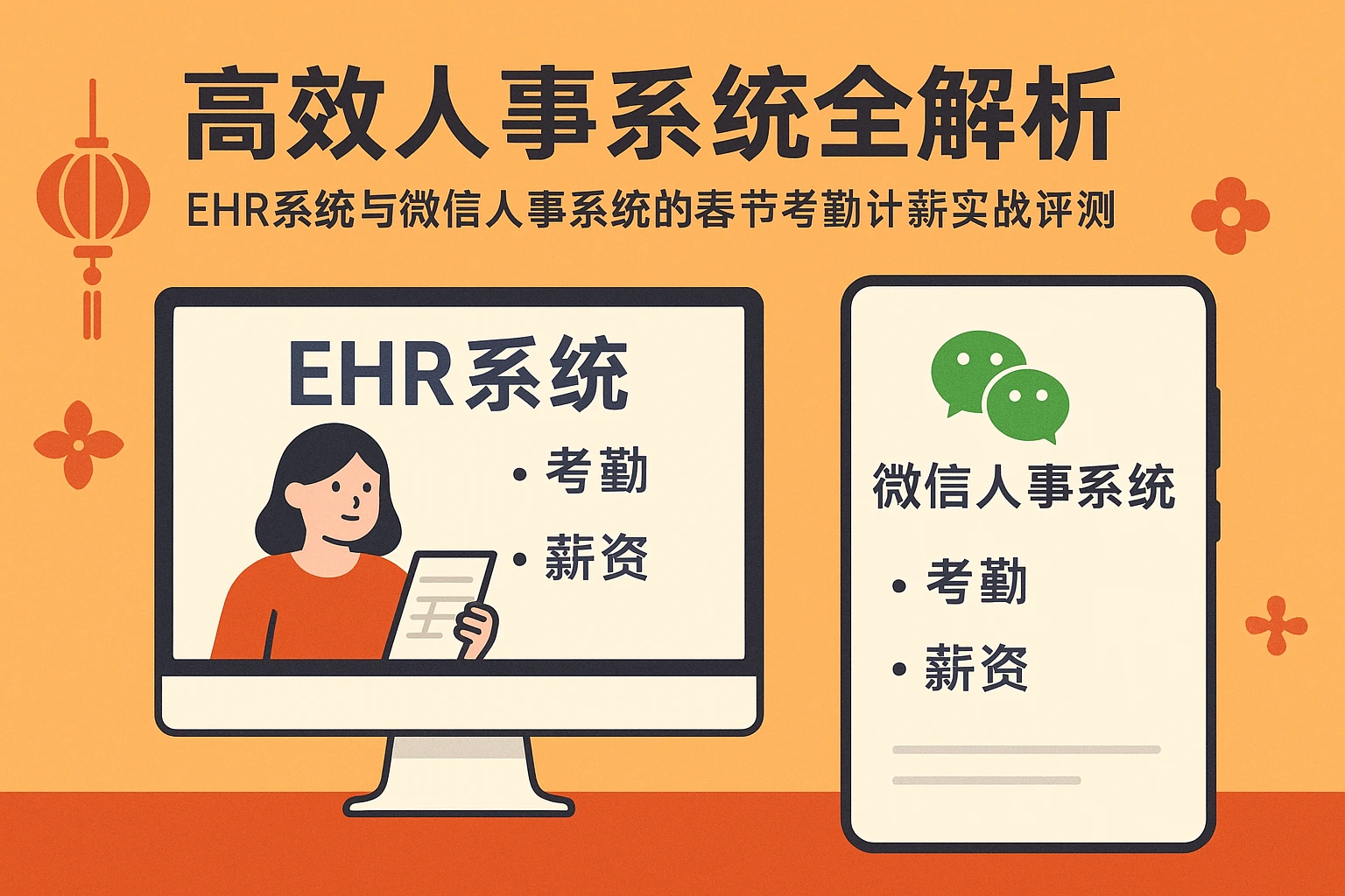 高效人事系统全解析:EHR系统与微信人事系统的春节考勤计薪实战评测