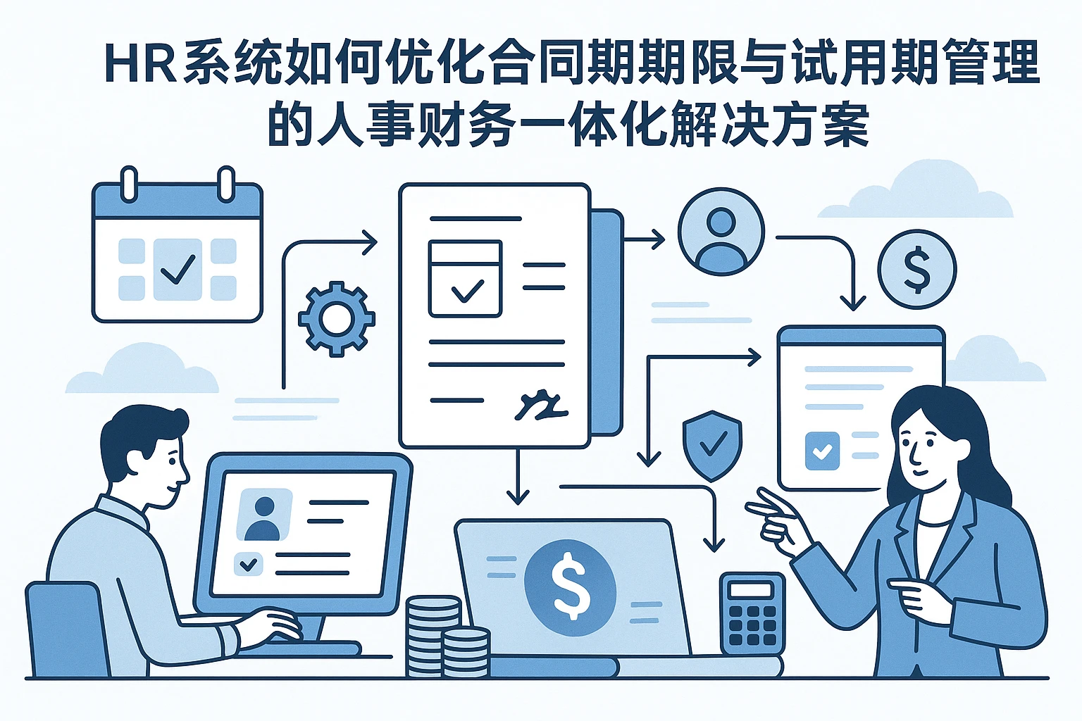 HR系统如何优化合同期限与试用期管理的人事财务一体化解决方案