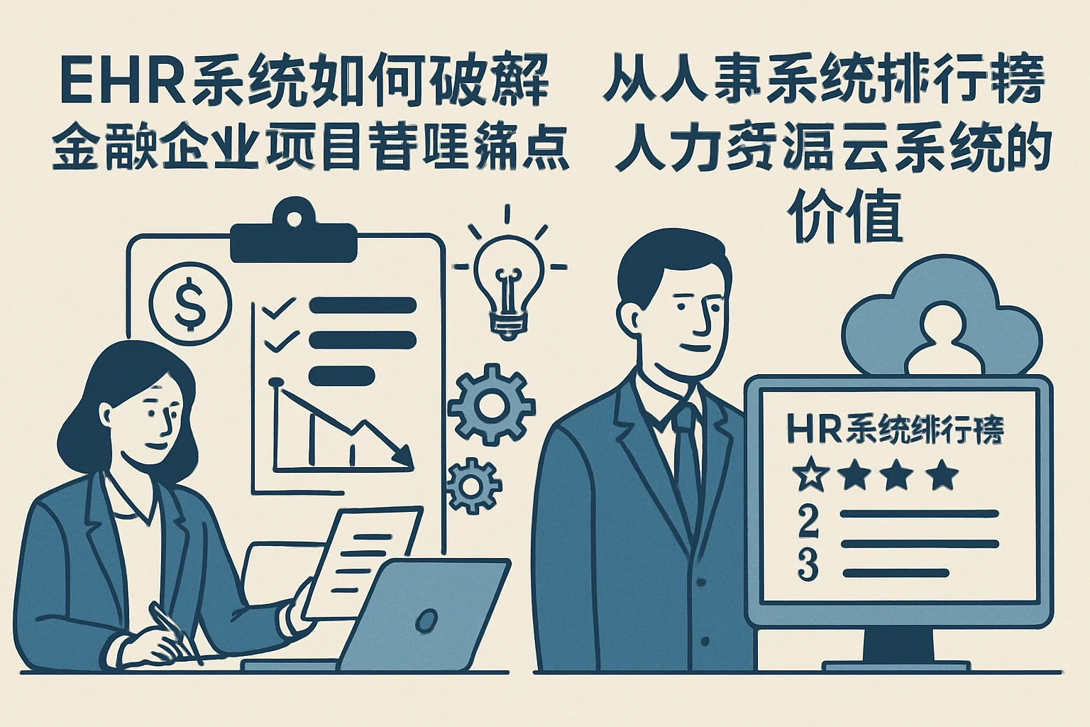 EHR系统如何破解金融企业项目管理痛点？从人事系统排行榜看人力资源云系统的价值