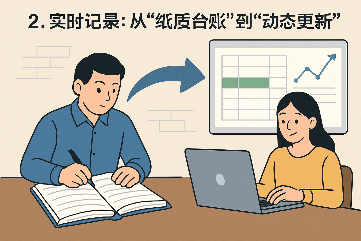 2. 实时记录:从“纸质台账”到“动态更新”