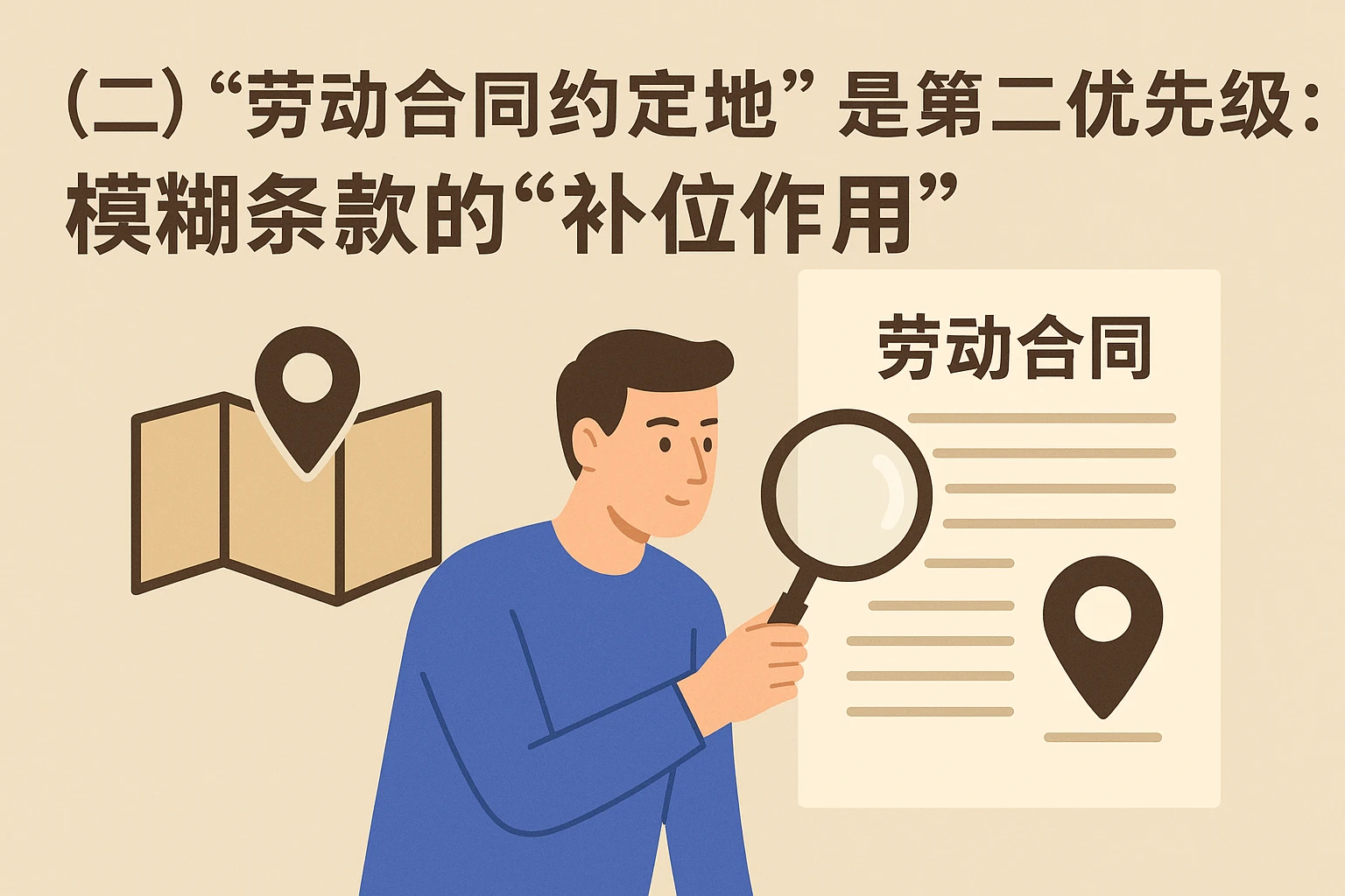 (二)“劳动合同约定地”是第二优先级:模糊条款的“补位作用”