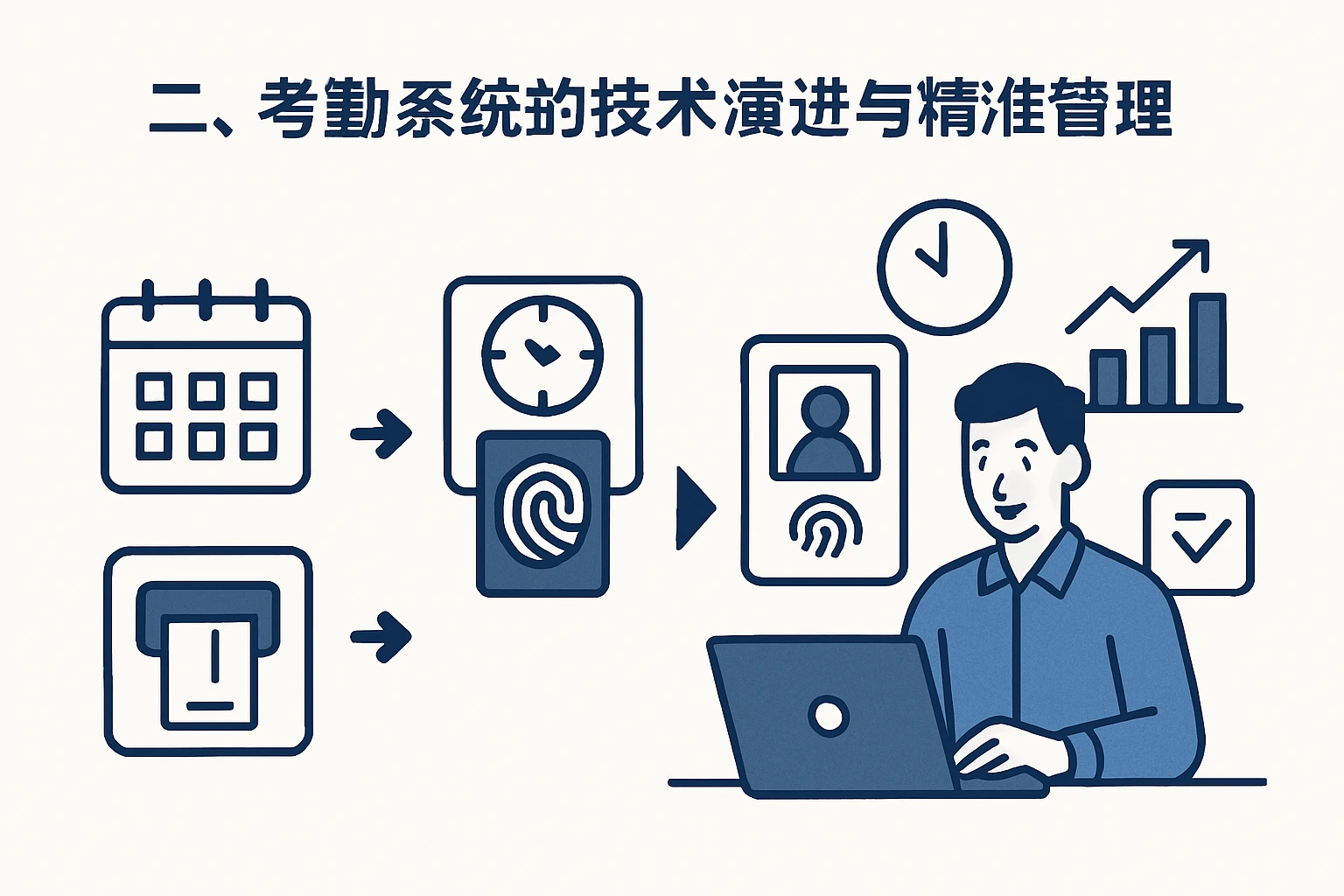 二、考勤系统的技术演进与精准管理