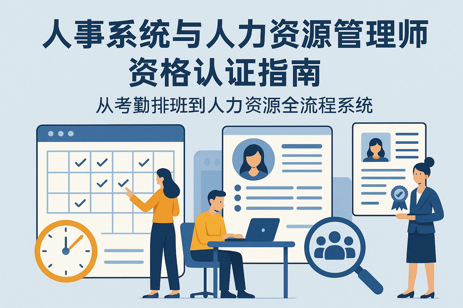 人事系统与人力资源管理师资格认证指南：从考勤排班到人力资源全流程系统