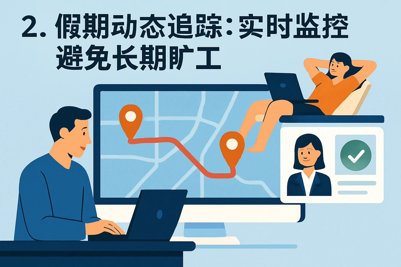 2. 假期动态追踪：实时监控避免长期旷工