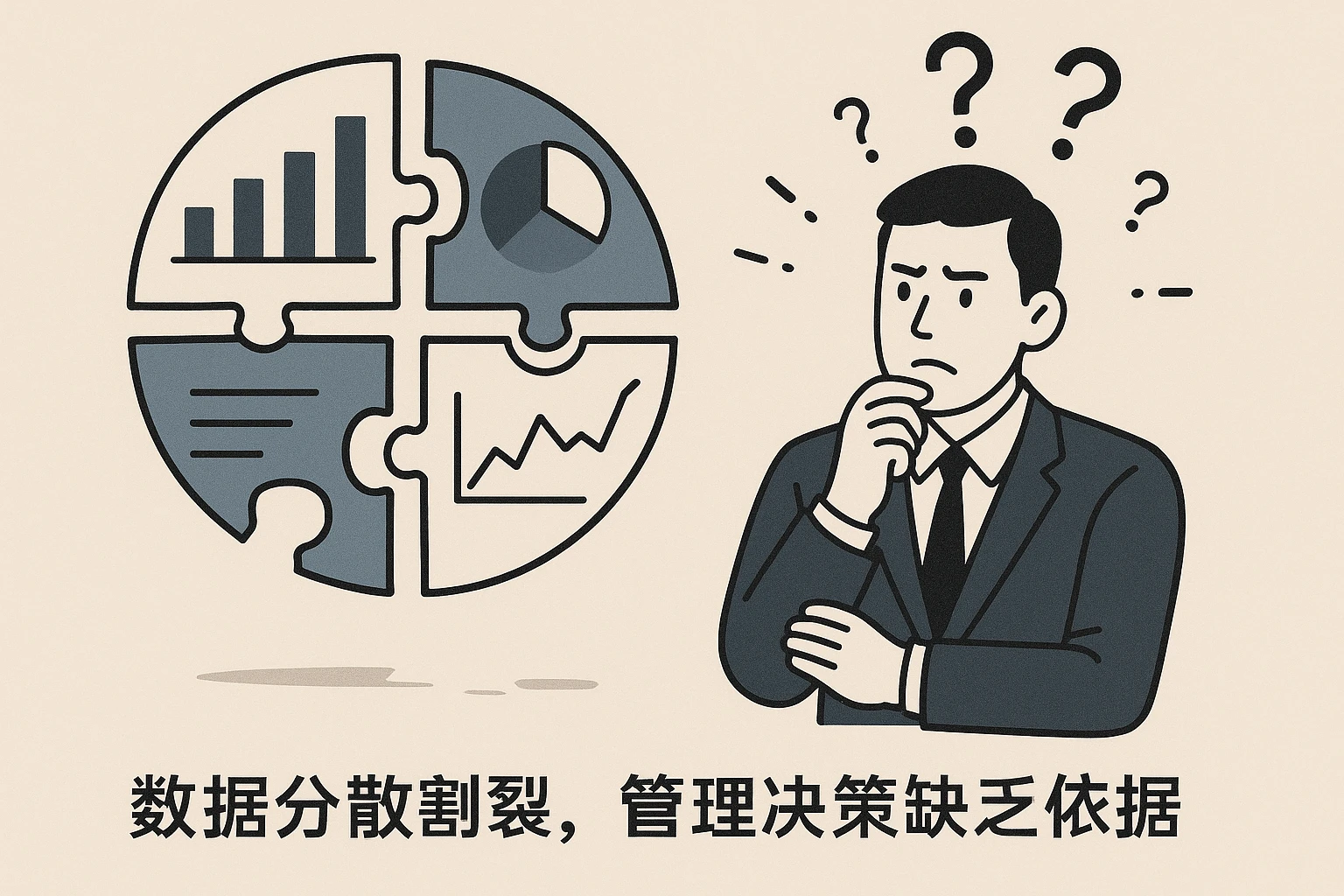2. 数据分散割裂，管理决策缺乏依据
