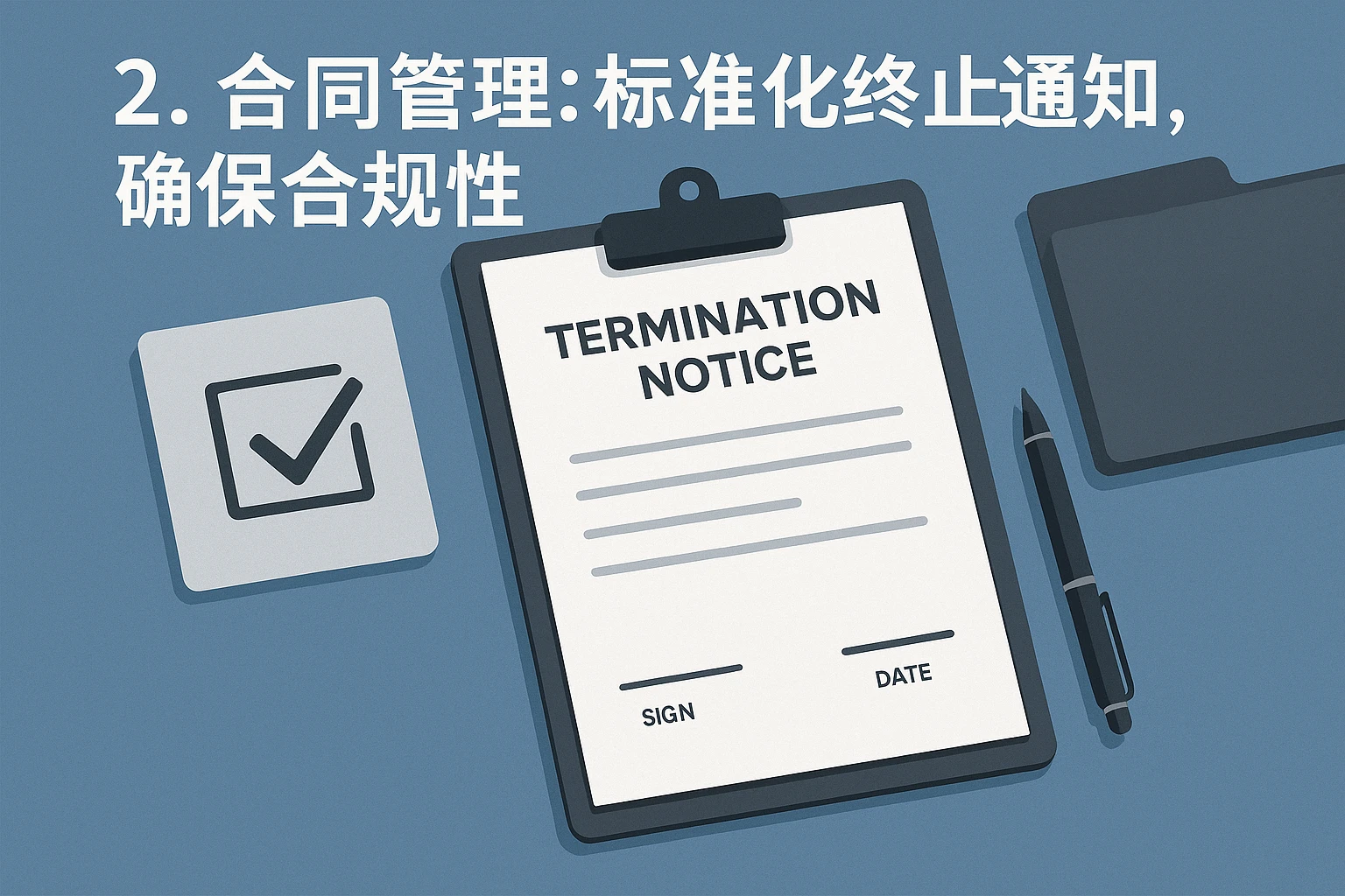 2. 合同管理:标准化终止通知,确保合规性