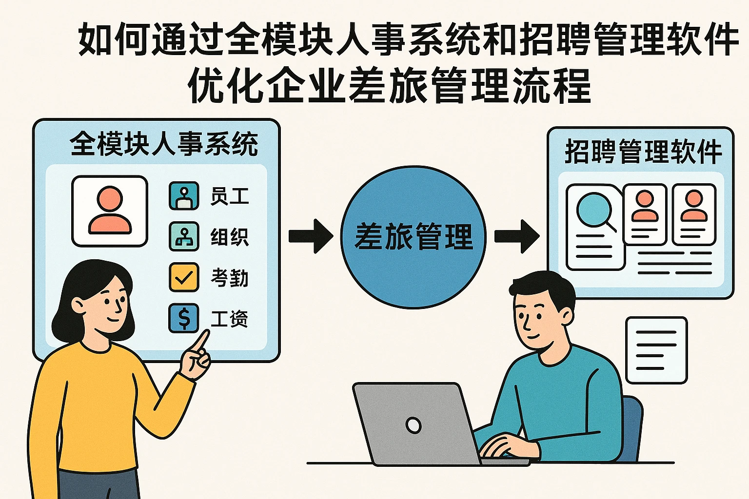 如何通过全模块人事系统和招聘管理软件优化企业差旅管理流程
