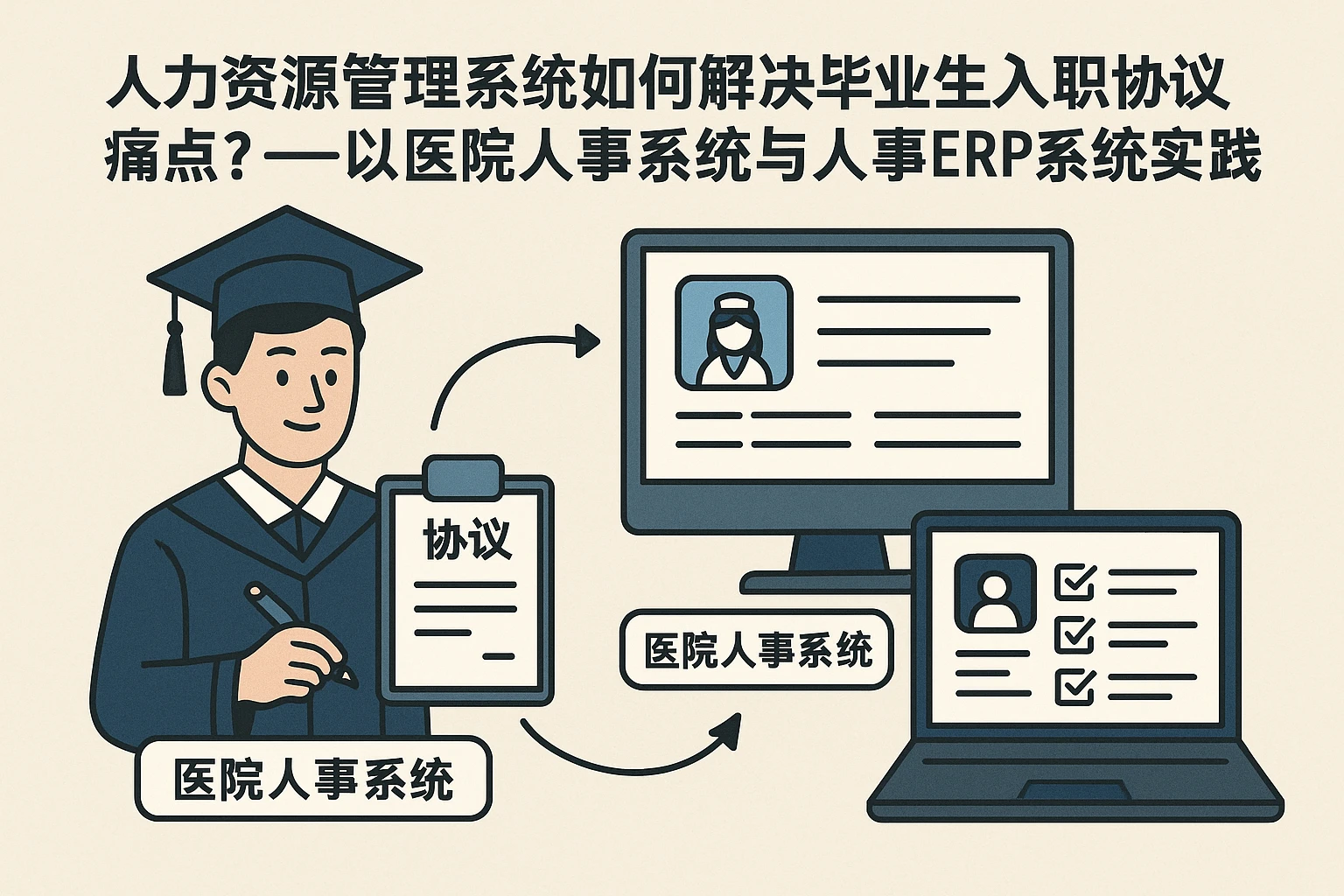 人力资源管理系统如何解决毕业生入职协议痛点？——以医院人事系统与人事ERP系统实践为例