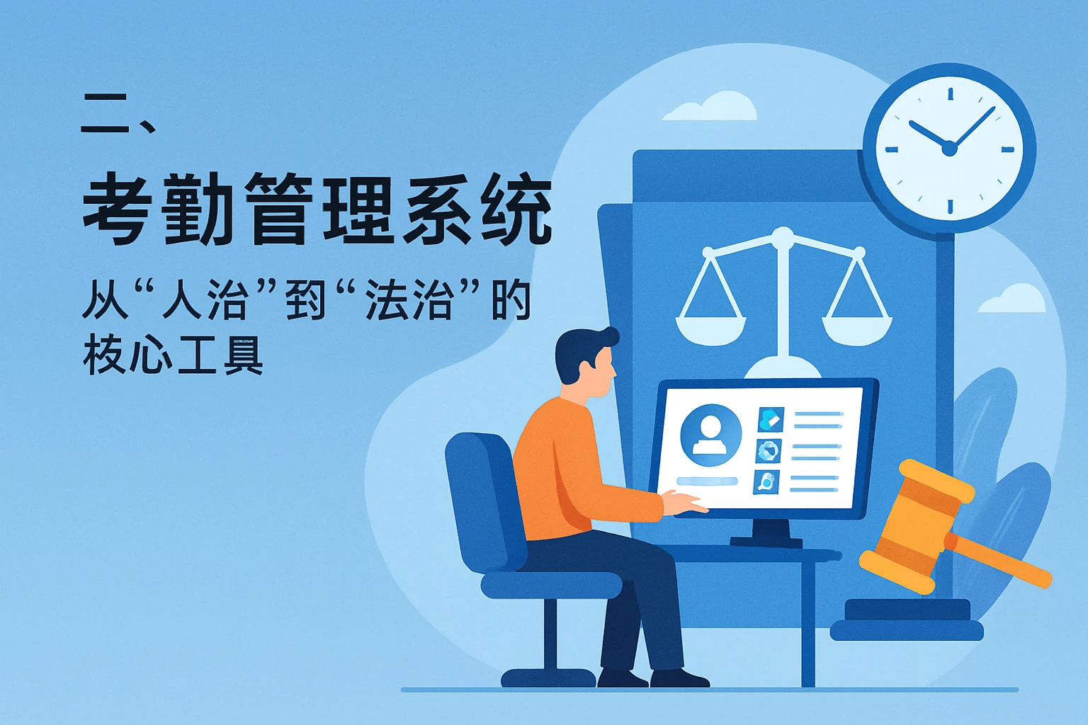 二、考勤管理系统:从“人治”到“法治”的核心工具
