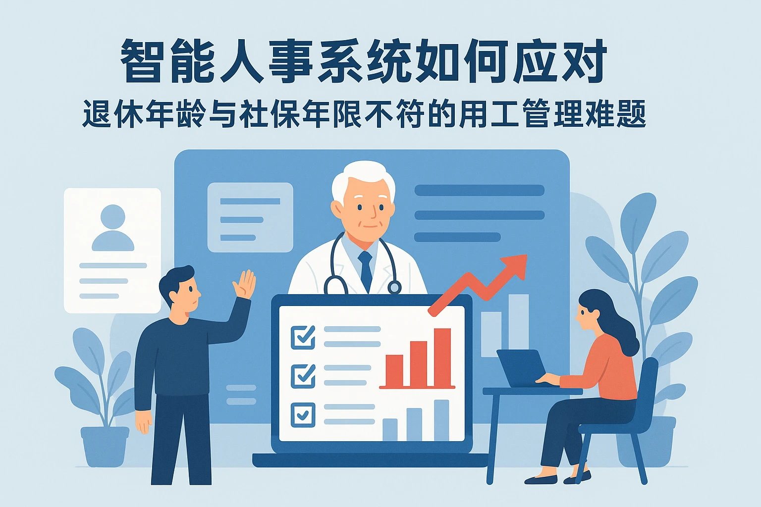 智能人事系统如何应对退休年龄与社保年限不符的用工管理难题