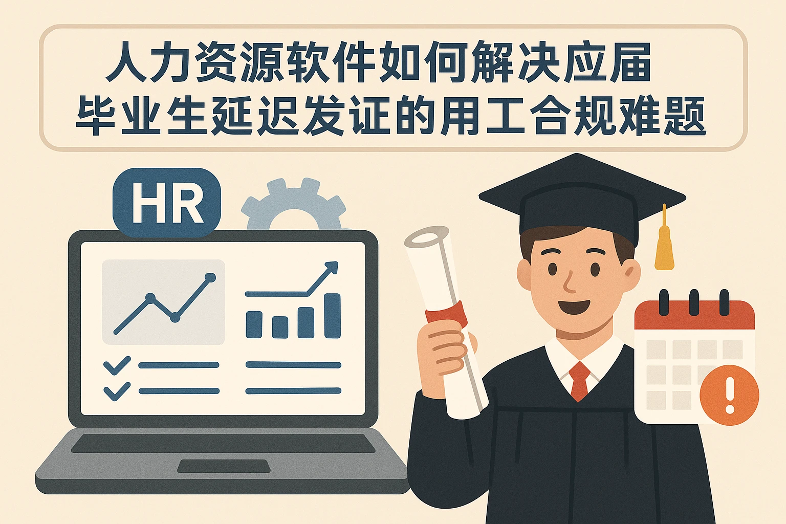 人力资源软件如何解决应届毕业生延迟发证的用工合规难题