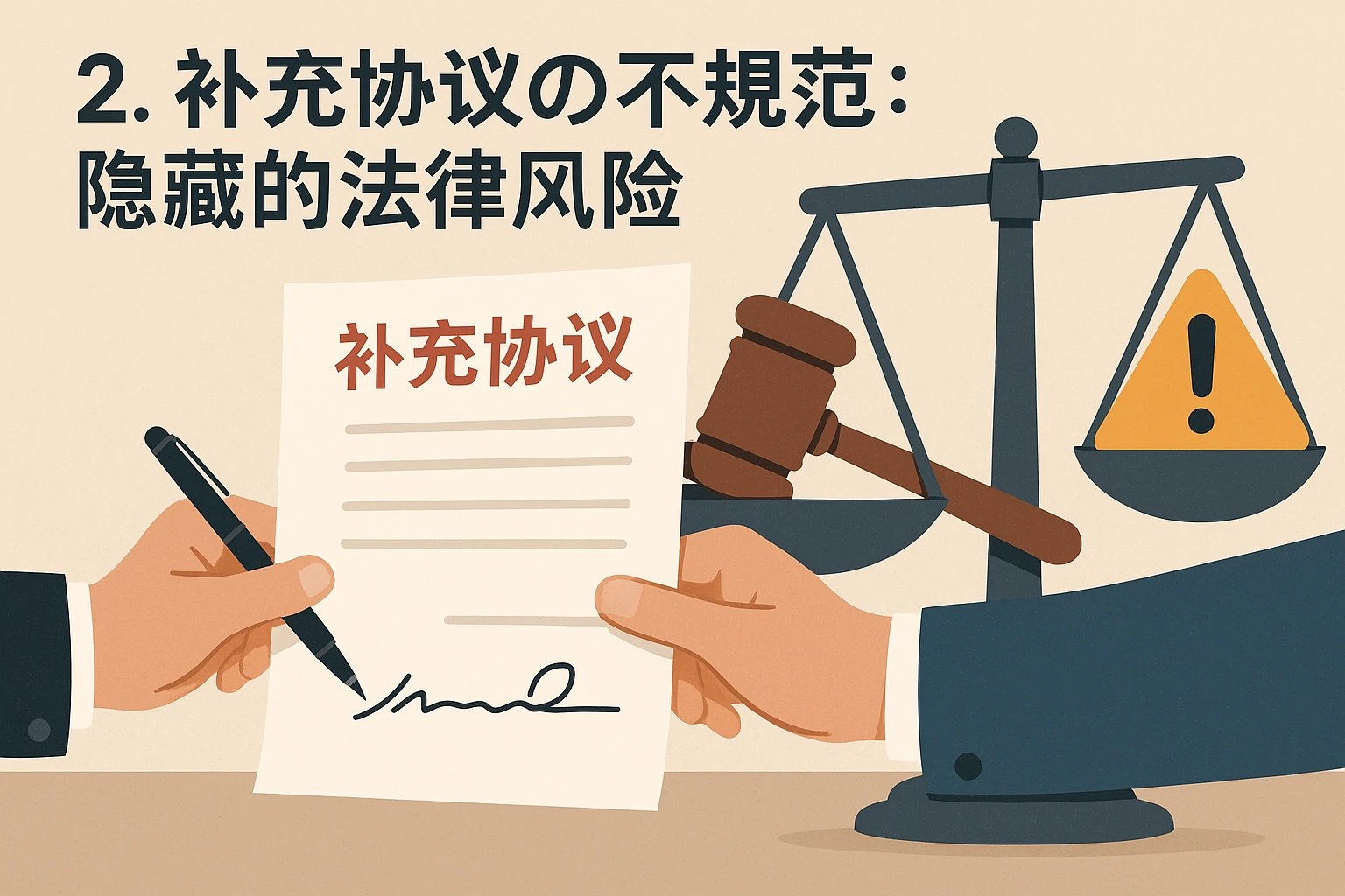 2. 补充协议的不规范：隐藏的法律风险