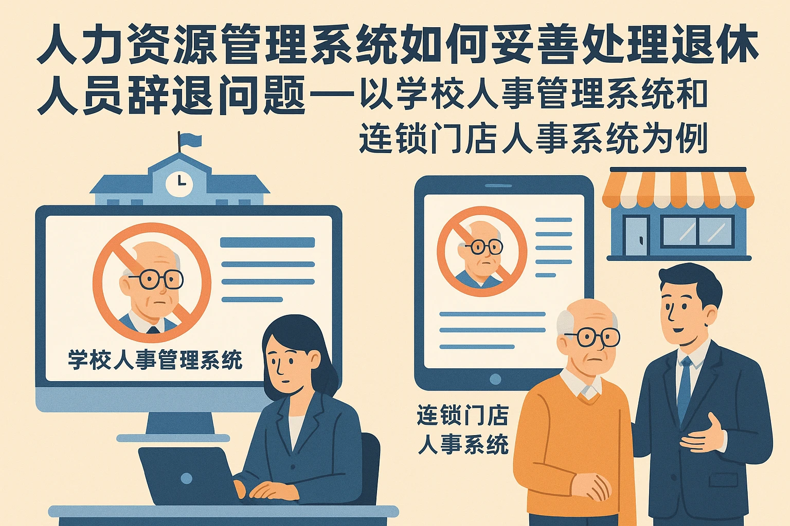 人力资源管理系统如何妥善处理退休人员辞退问题——以学校人事管理系统和连锁门店人事系统为例