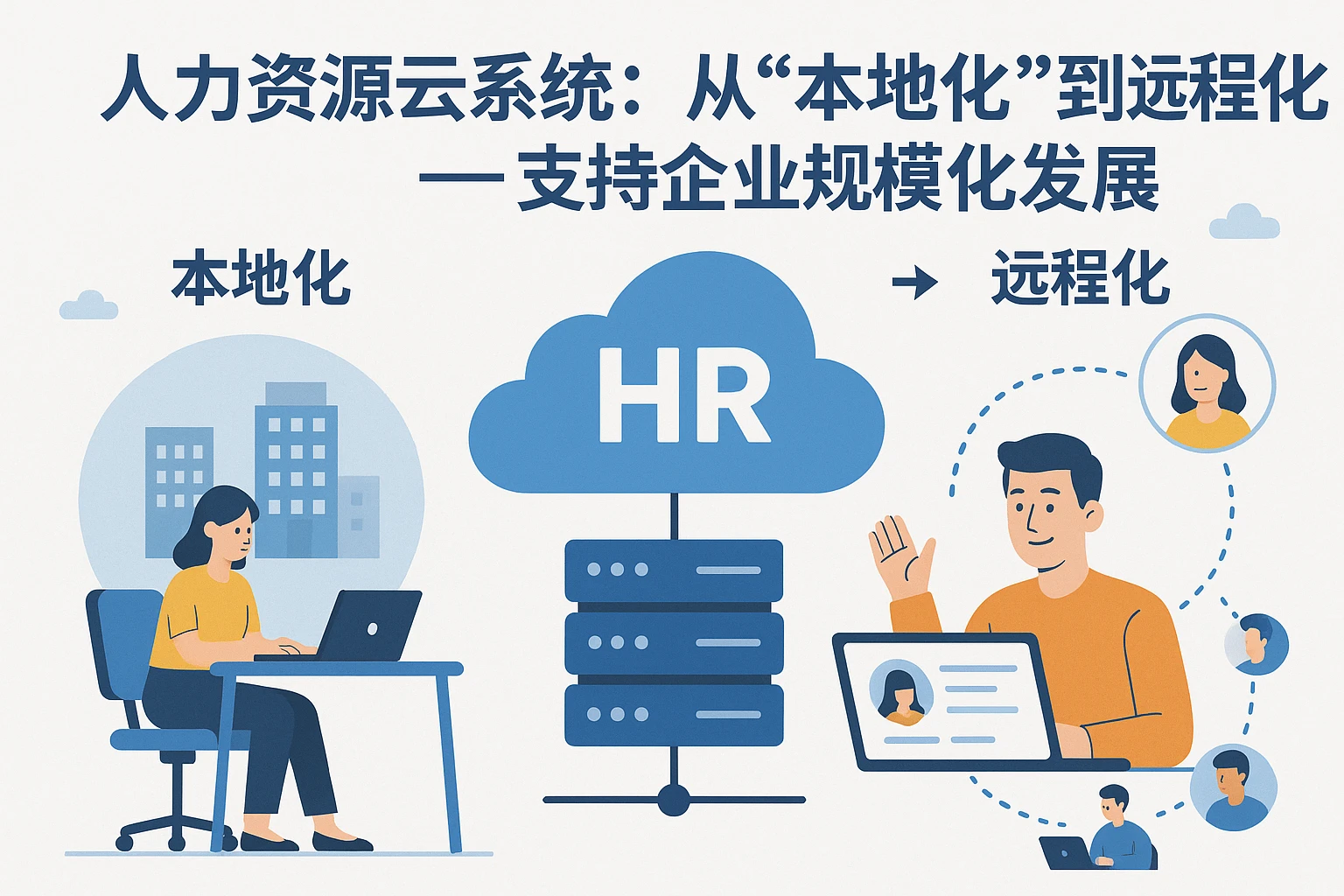 （二）人力资源云系统：从“本地化”到“远程化”——支持企业规模化发展