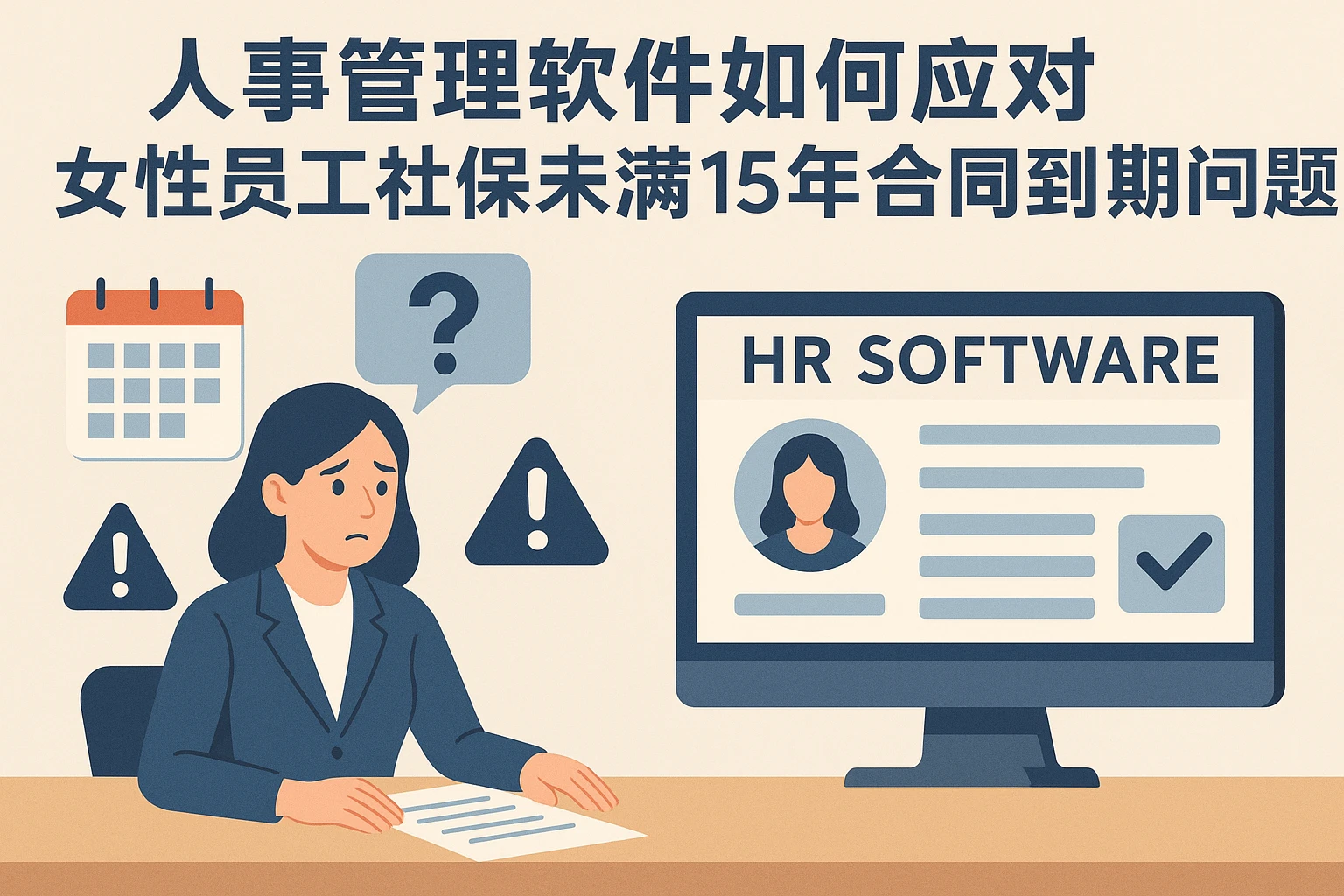 人事管理软件如何应对女性员工社保未满15年合同到期问题
